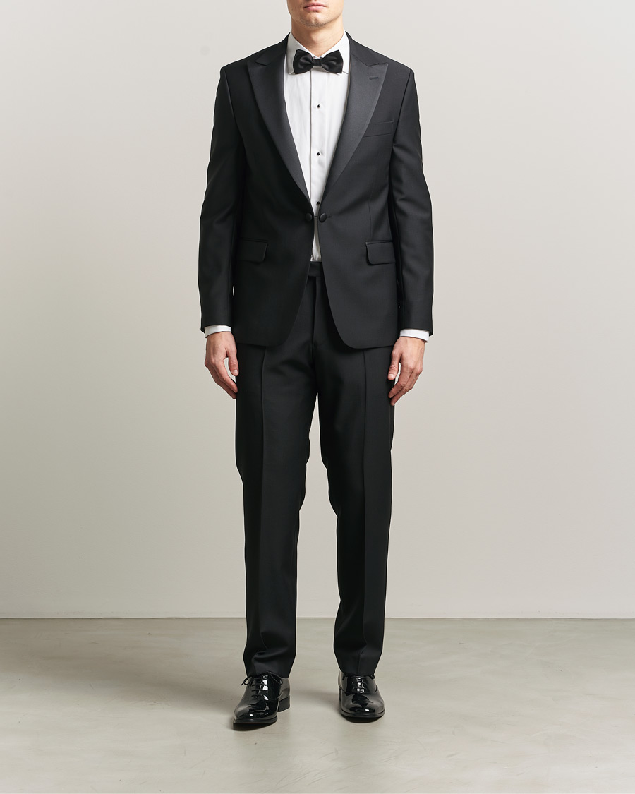 Men | Shirts | Canali | Classic Black Studs Tuxedo Shirt White