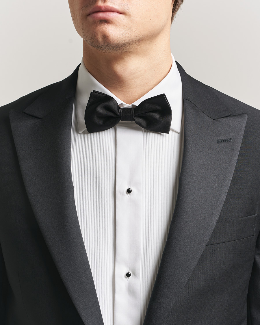 Men | Bow Ties | Canali | Silk Bow Tie Black