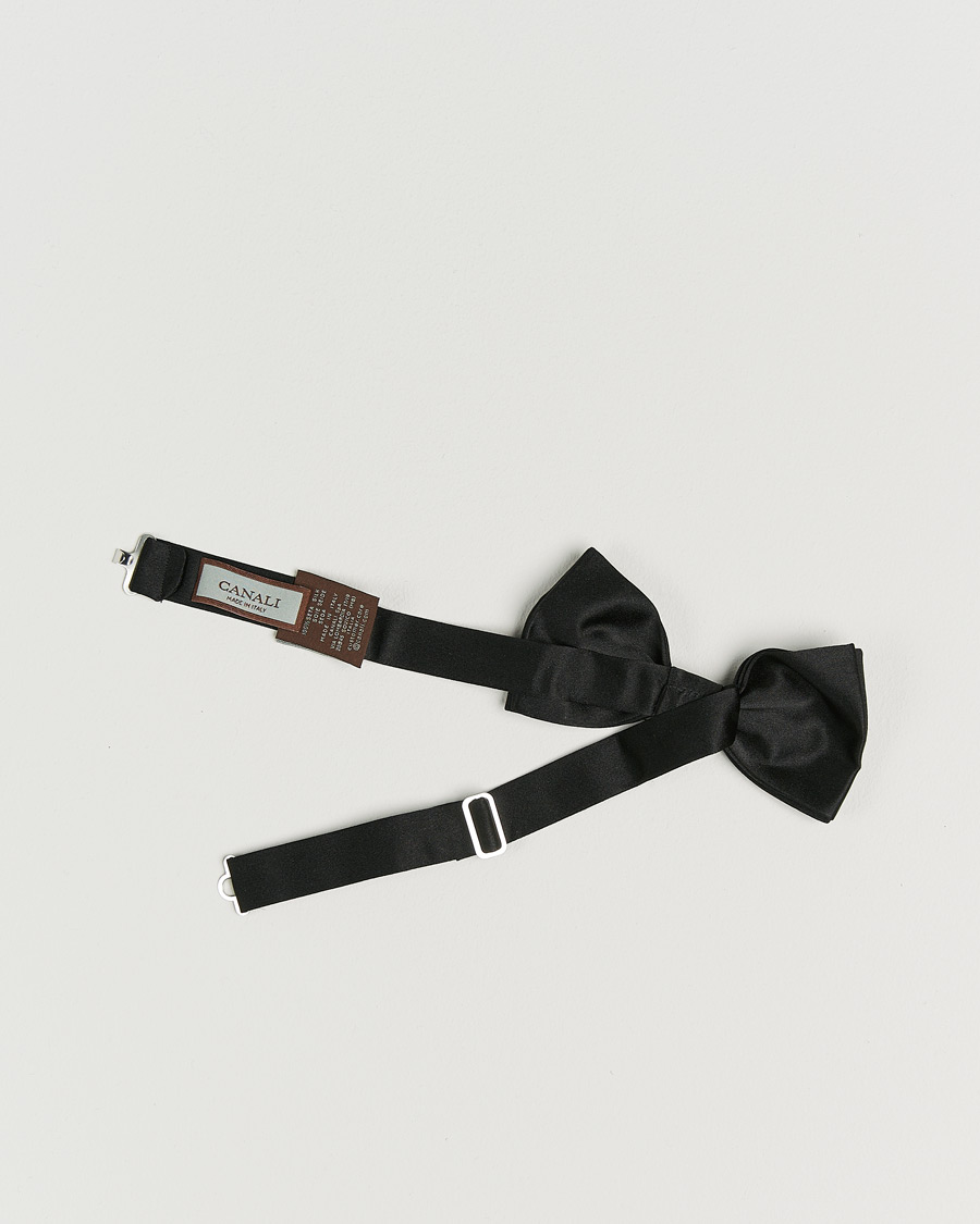 Men | Bow Ties | Canali | Silk Bow Tie Black