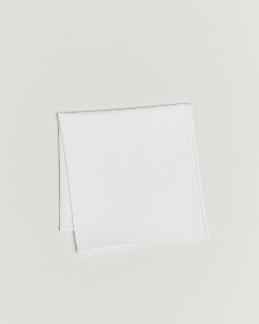 Men | Pocket Squares | Canali | Pocket Square White