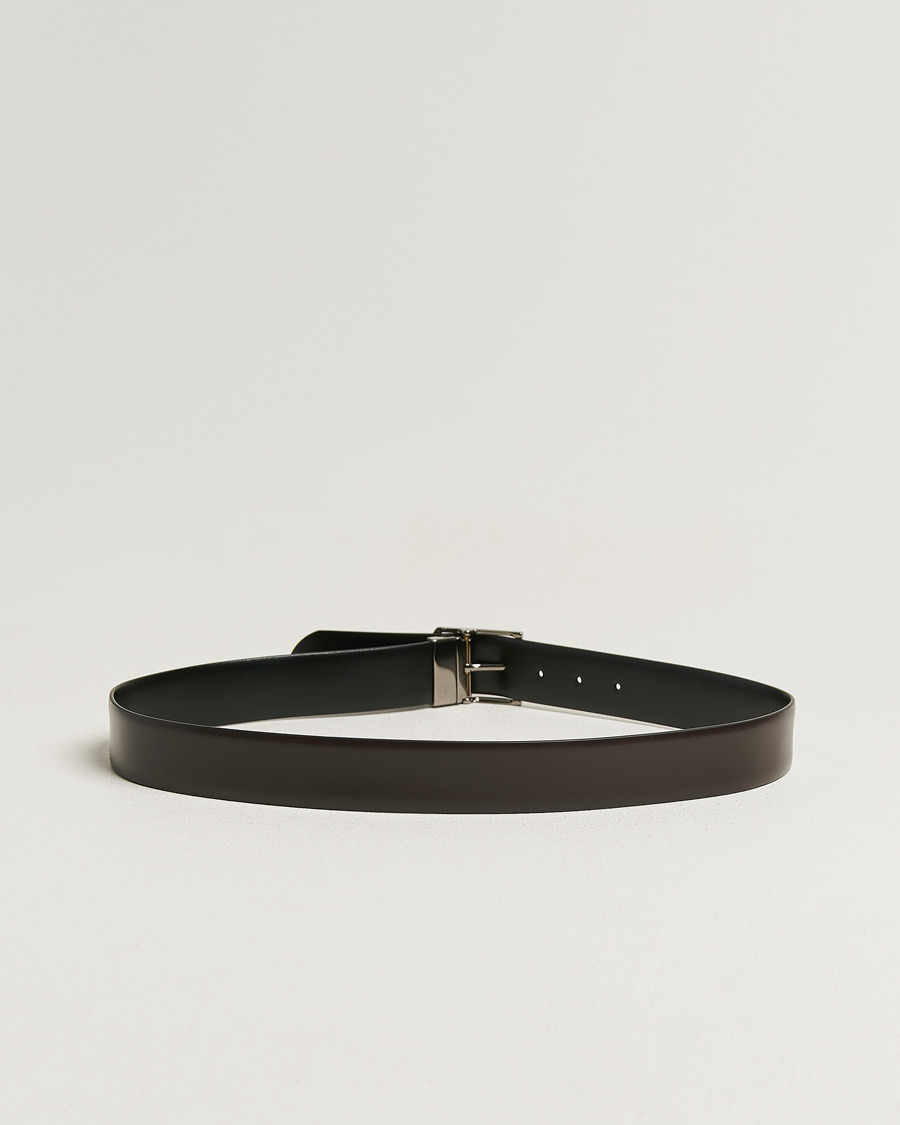 Men | Belts | Canali | Reversible Leather Belt Black/Brown