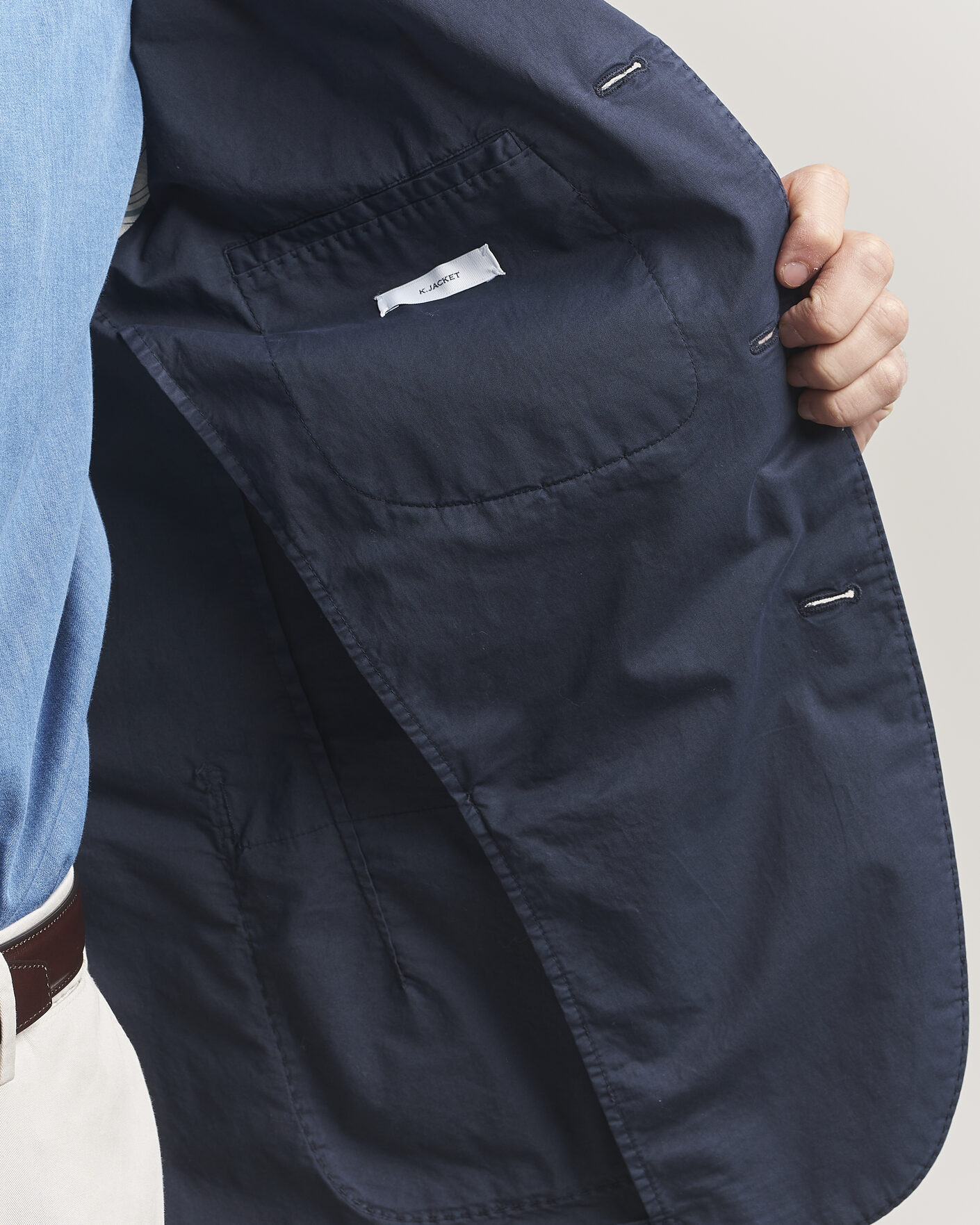 Men | Blazers | Boglioli | K Jacket Supima Cotton Blazer Navy