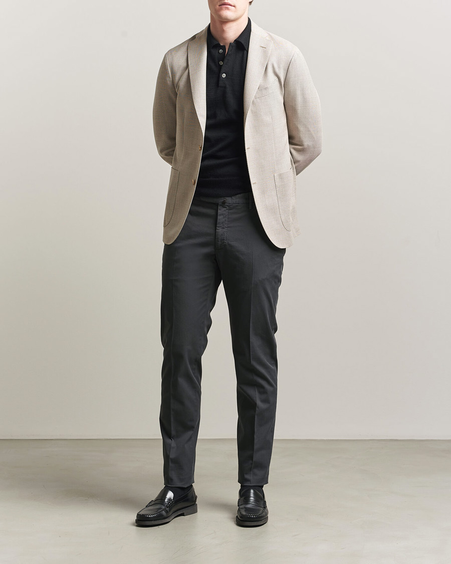 Boglioli K Jacket Wool Hopsack Blazer Light Beige at CareOfCarl.com
