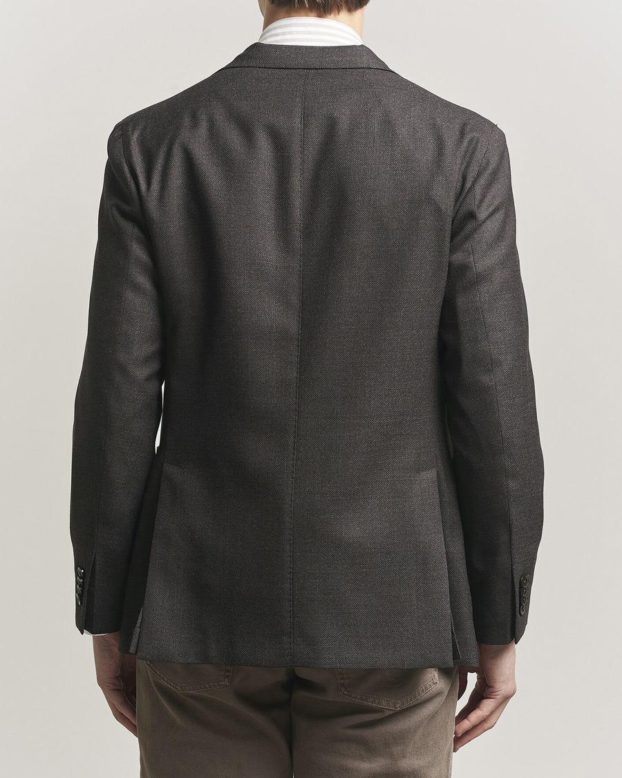 Men | Blazers | Boglioli | K Jacket Wool Hopsack Blazer Dark Brown