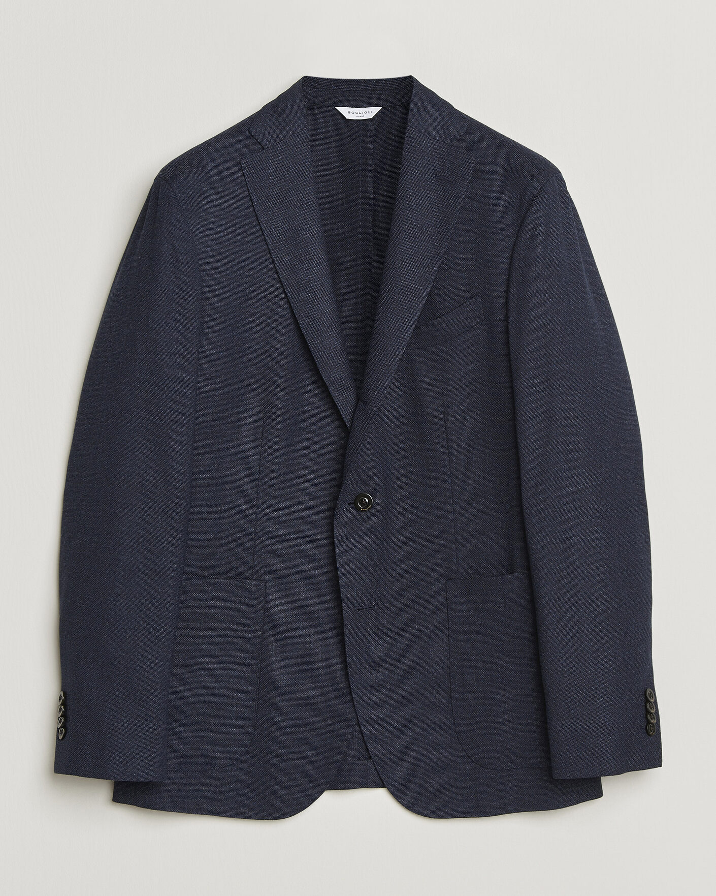 Men | Blazers | Boglioli | K Jacket Wool Hopsack Blazer Dark Blue