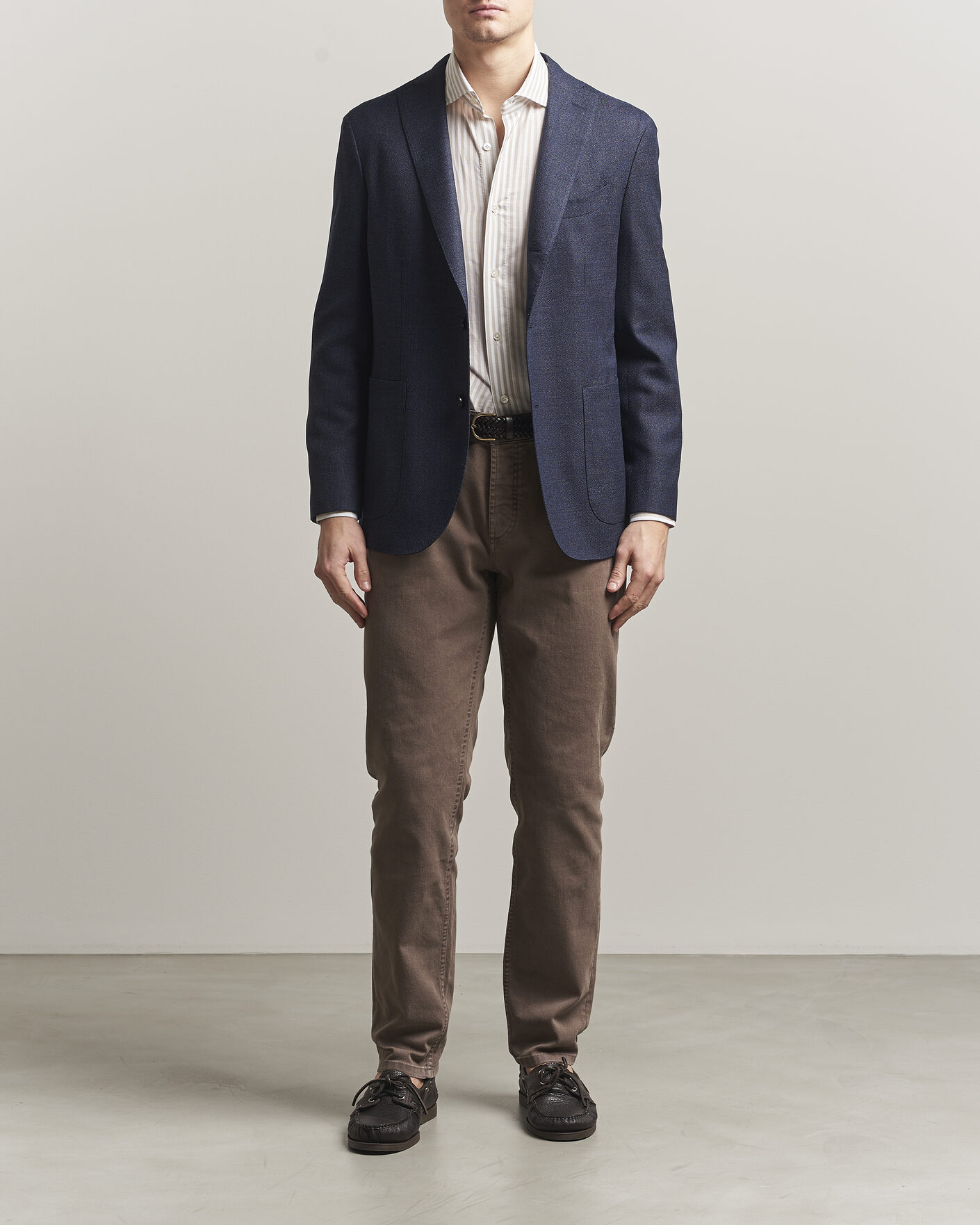 Men | Blazers | Boglioli | K Jacket Wool Hopsack Blazer Dark Blue