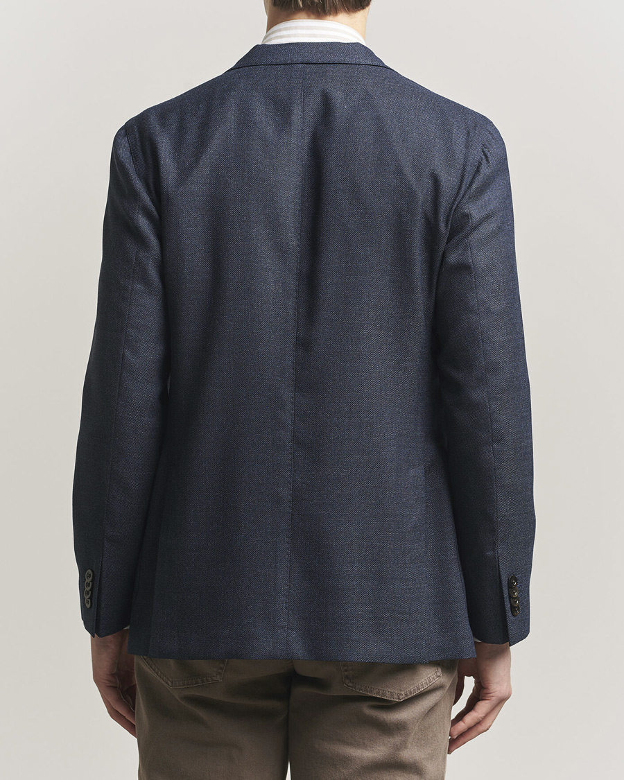 Men | Blazers | Boglioli | K Jacket Wool Hopsack Blazer Dark Blue
