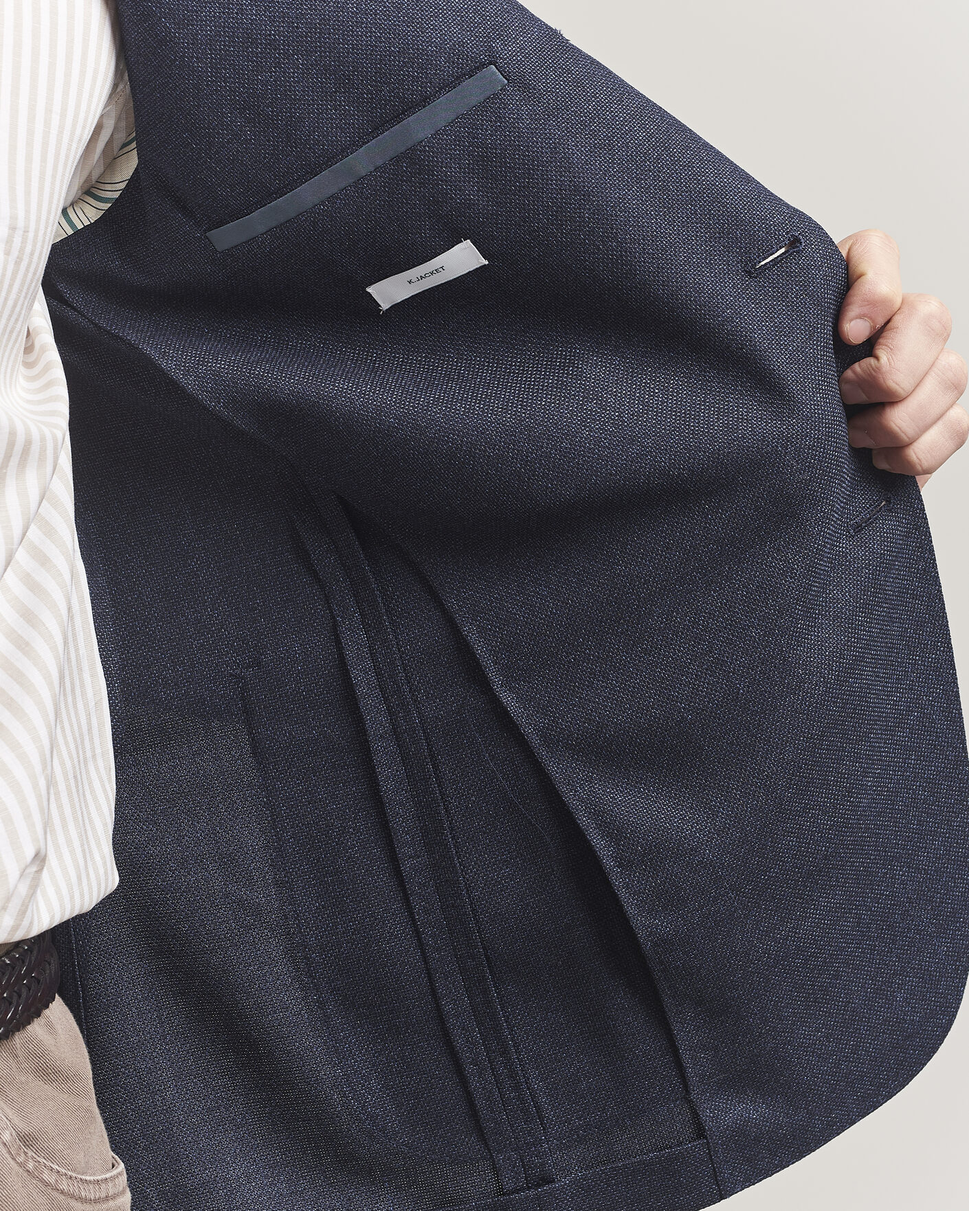 Men | Blazers | Boglioli | K Jacket Wool Hopsack Blazer Dark Blue