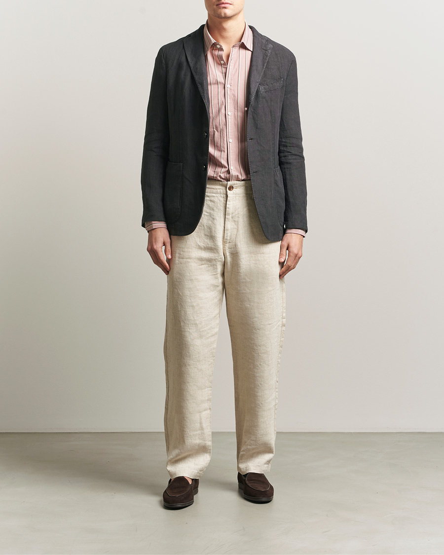 Boglioli K Jacket Linen Blazer Dark Brown at CareOfCarl.com
