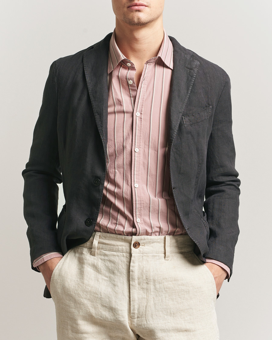 Boglioli K Jacket Linen Blazer Dark Brown at CareOfCarl.com