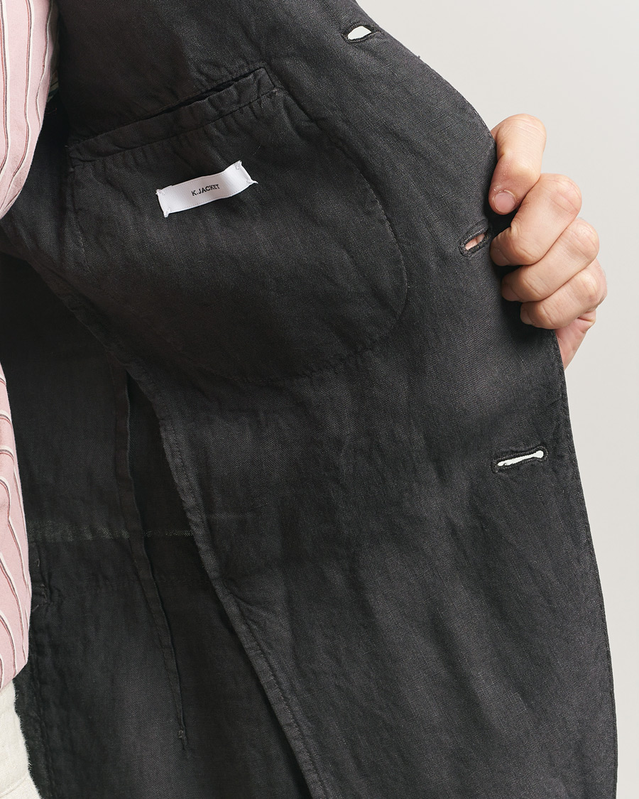 Boglioli K Jacket Linen Blazer Dark Brown at CareOfCarl.com