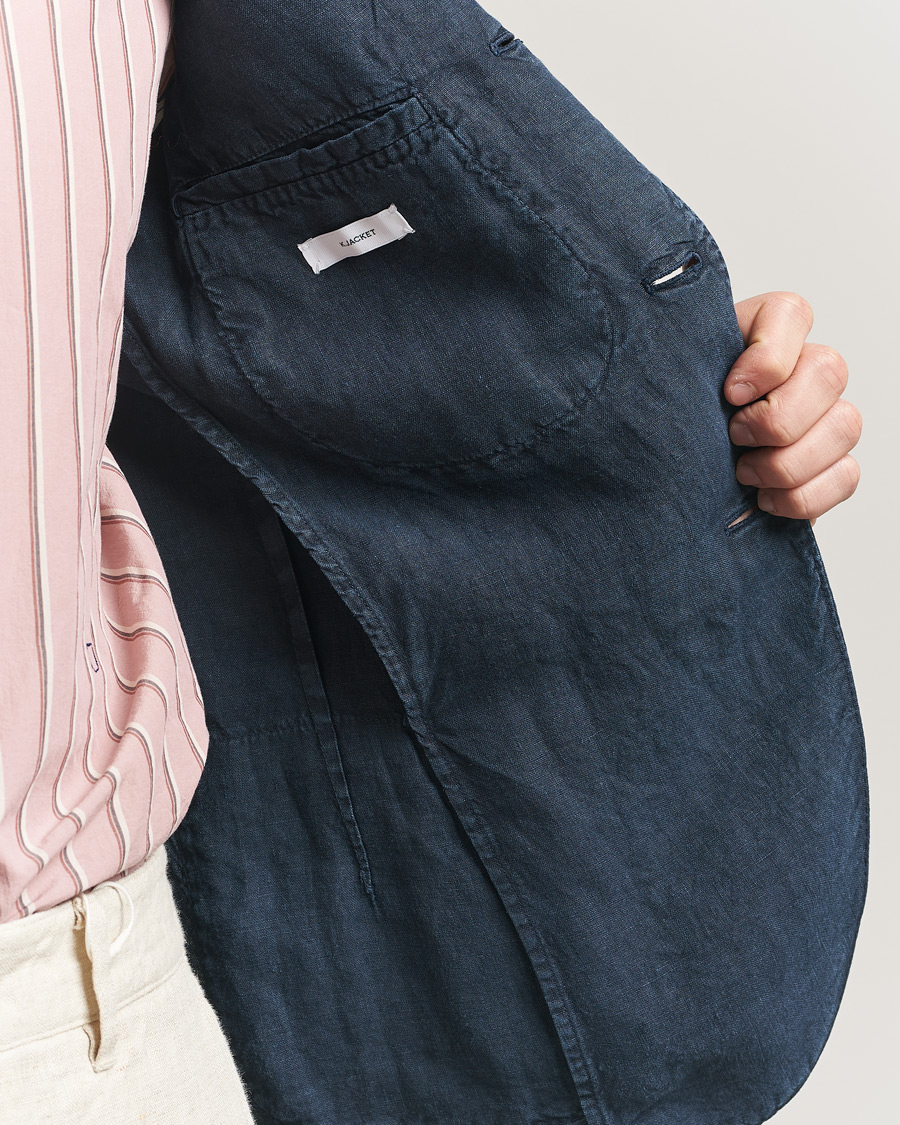 Men | Blazers | Boglioli | K Jacket Linen Blazer Navy