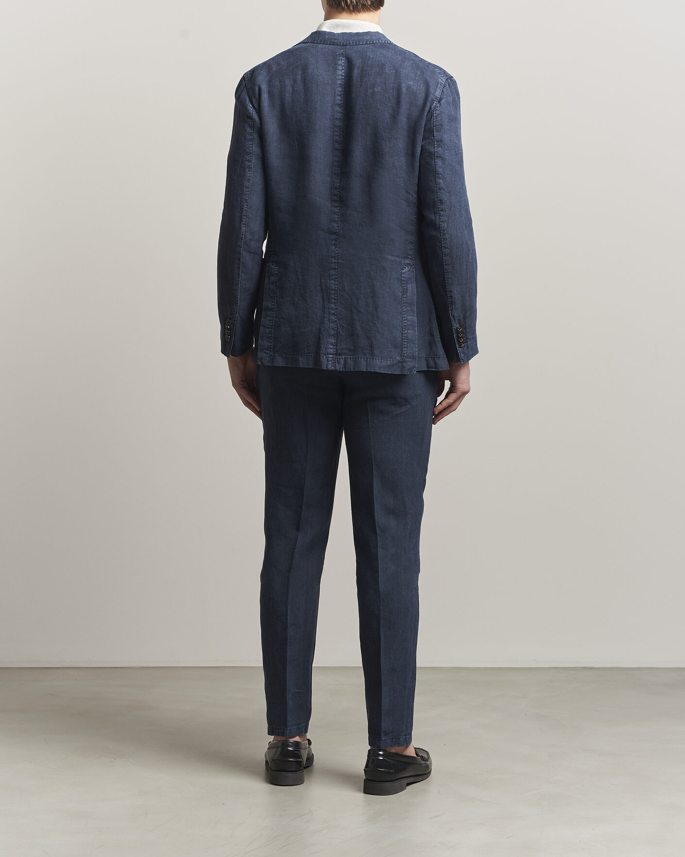 Men | Suits | Boglioli | K Jacket Linen Suit Navy