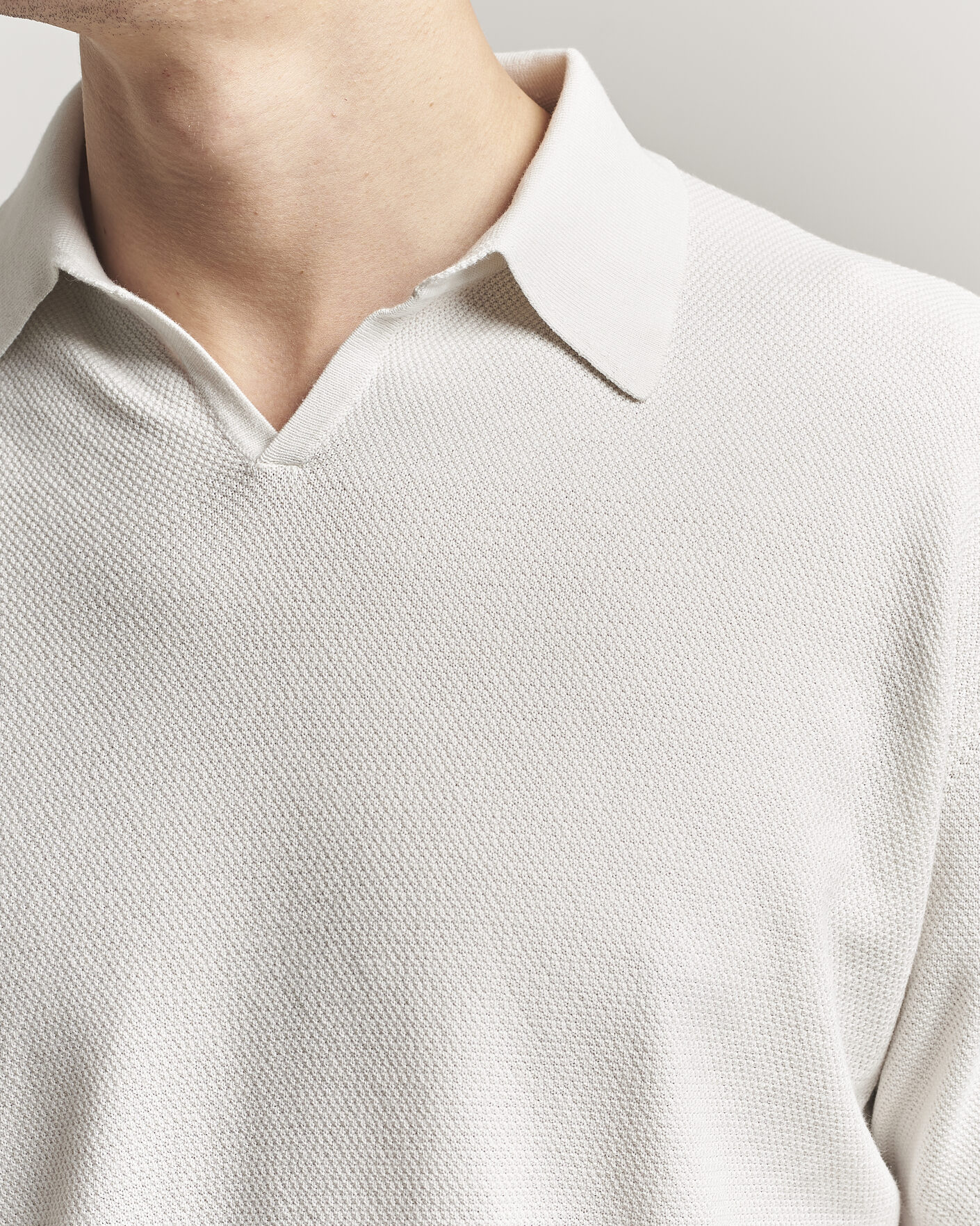 Men | Polo Shirts | Boglioli | Short Sleeve Polo Piquet Off White