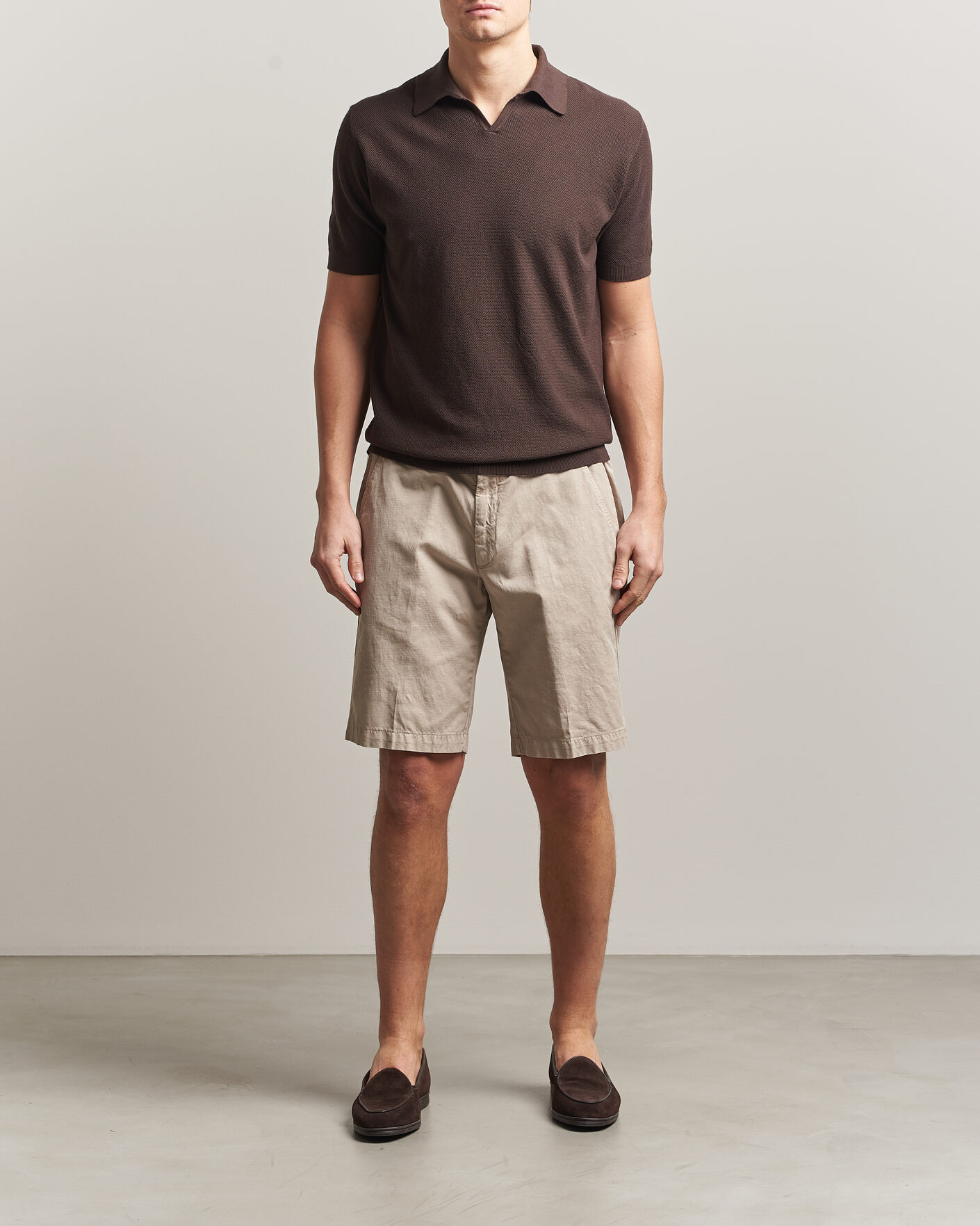 Men | Polo Shirts | Boglioli | Short Sleeve Polo Piquet Brown