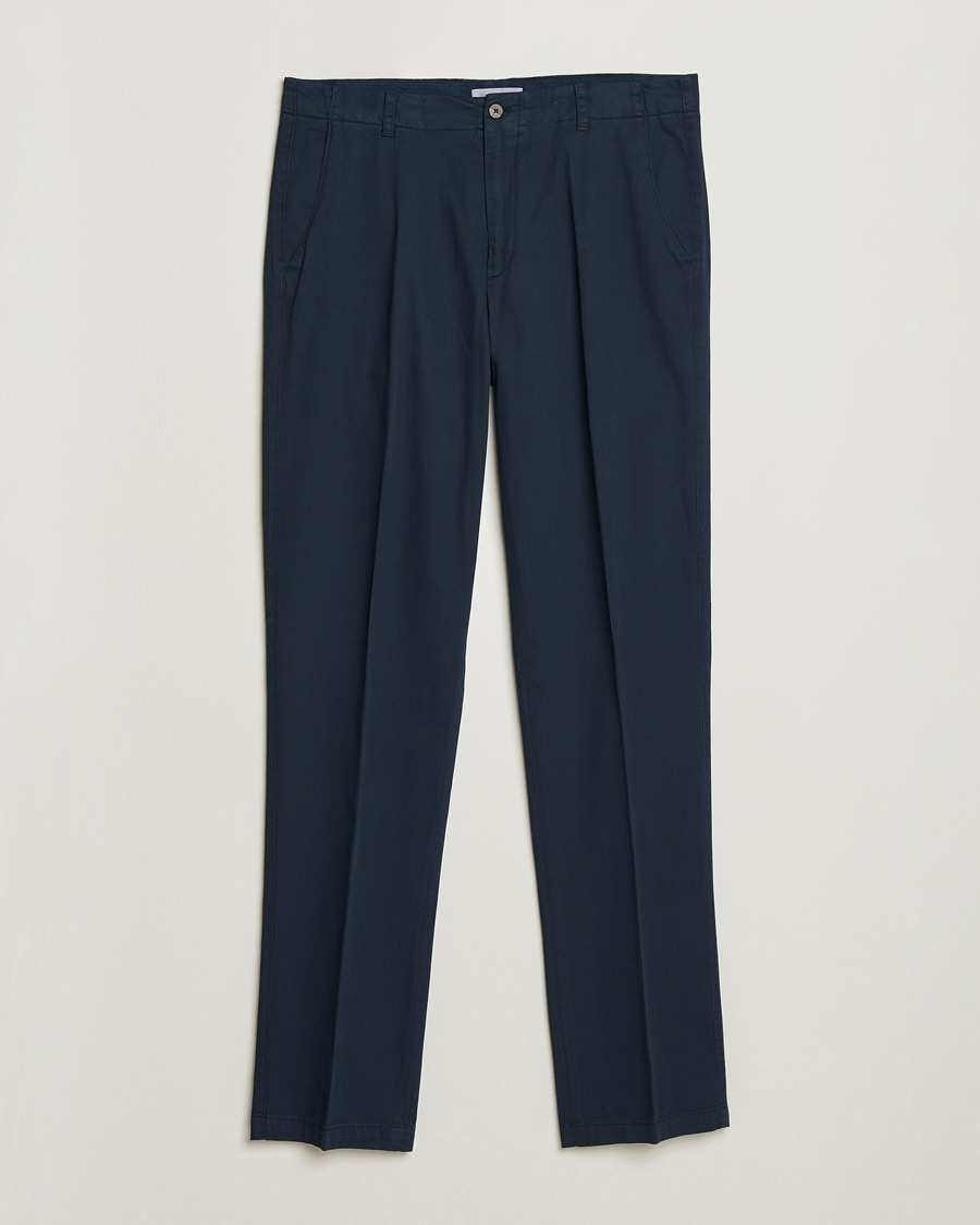 Men | Trousers | Boglioli | Regular Fit Cotton Chinos Navy