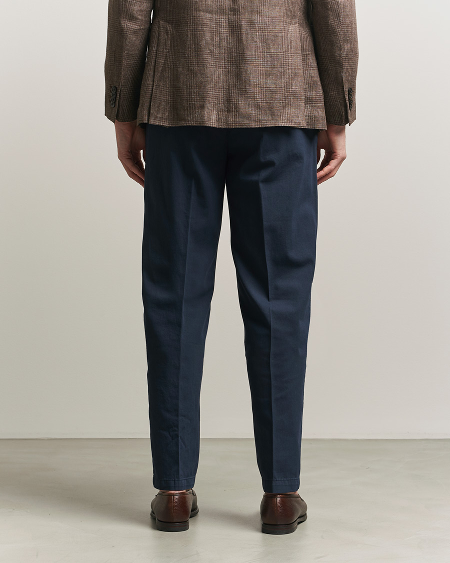 Men | Trousers | Boglioli | Regular Fit Cotton Chinos Navy