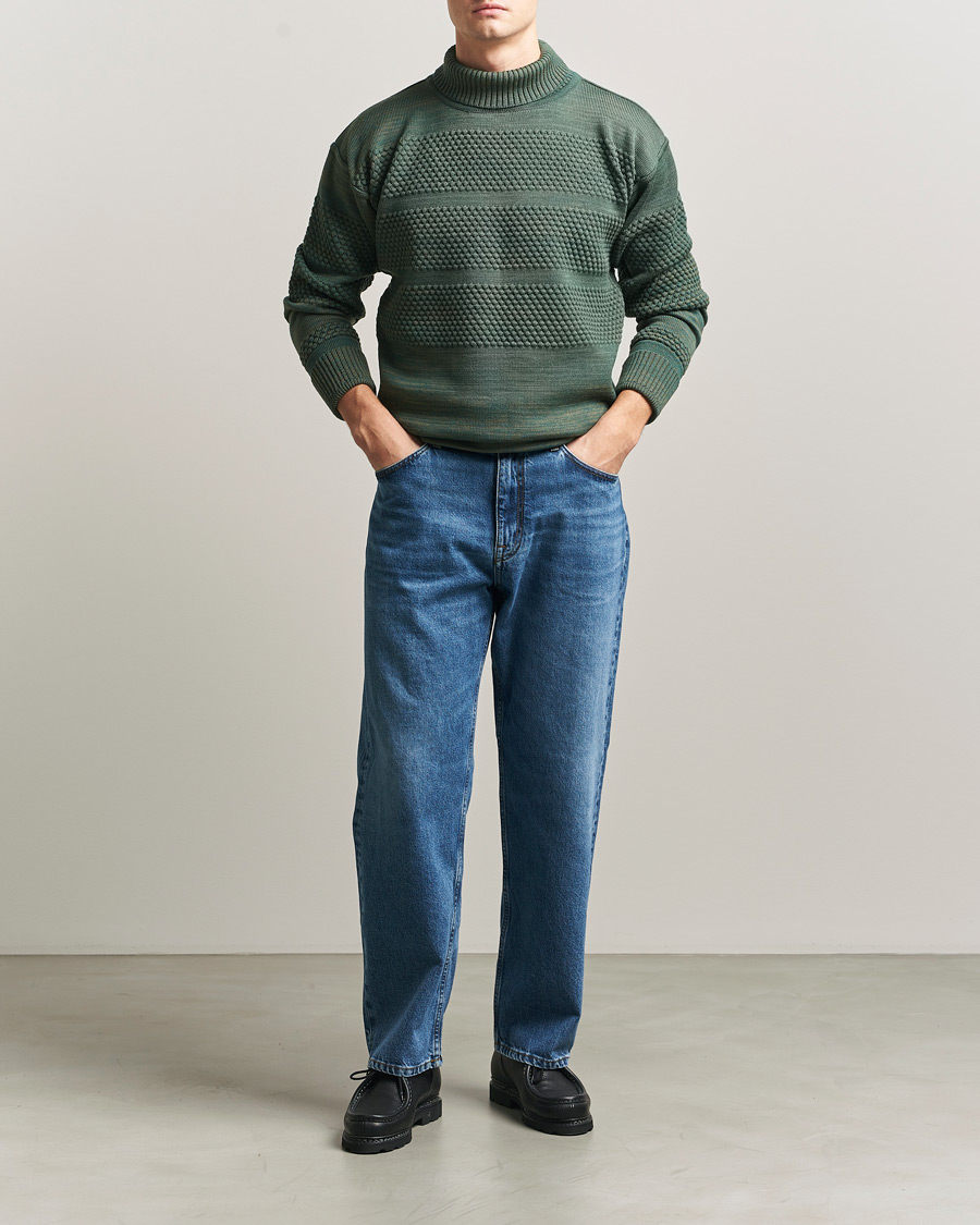 Men | Sweaters & Knitwear | S.N.S. Herning | Fisherman Sweater Natural Machine Green