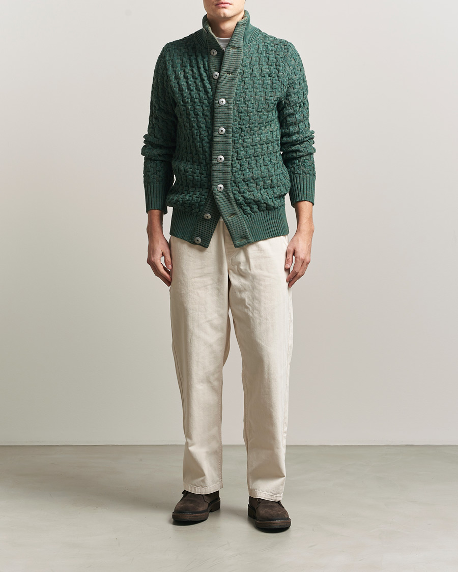 Men | Sweaters & Knitwear | S.N.S. Herning | Stark Cardigan Machine Green