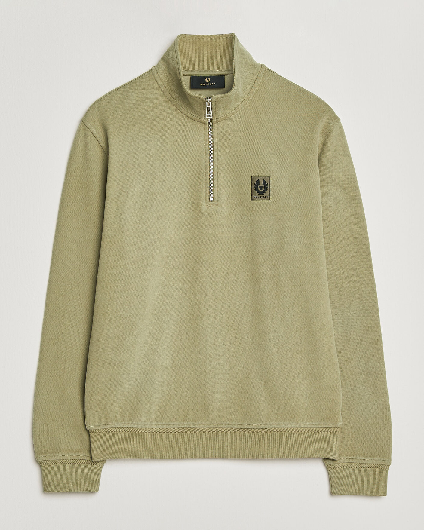 Men | Sweaters & Knitwear | Belstaff | Signature Half Zip Sweatshirt Fatigue Green