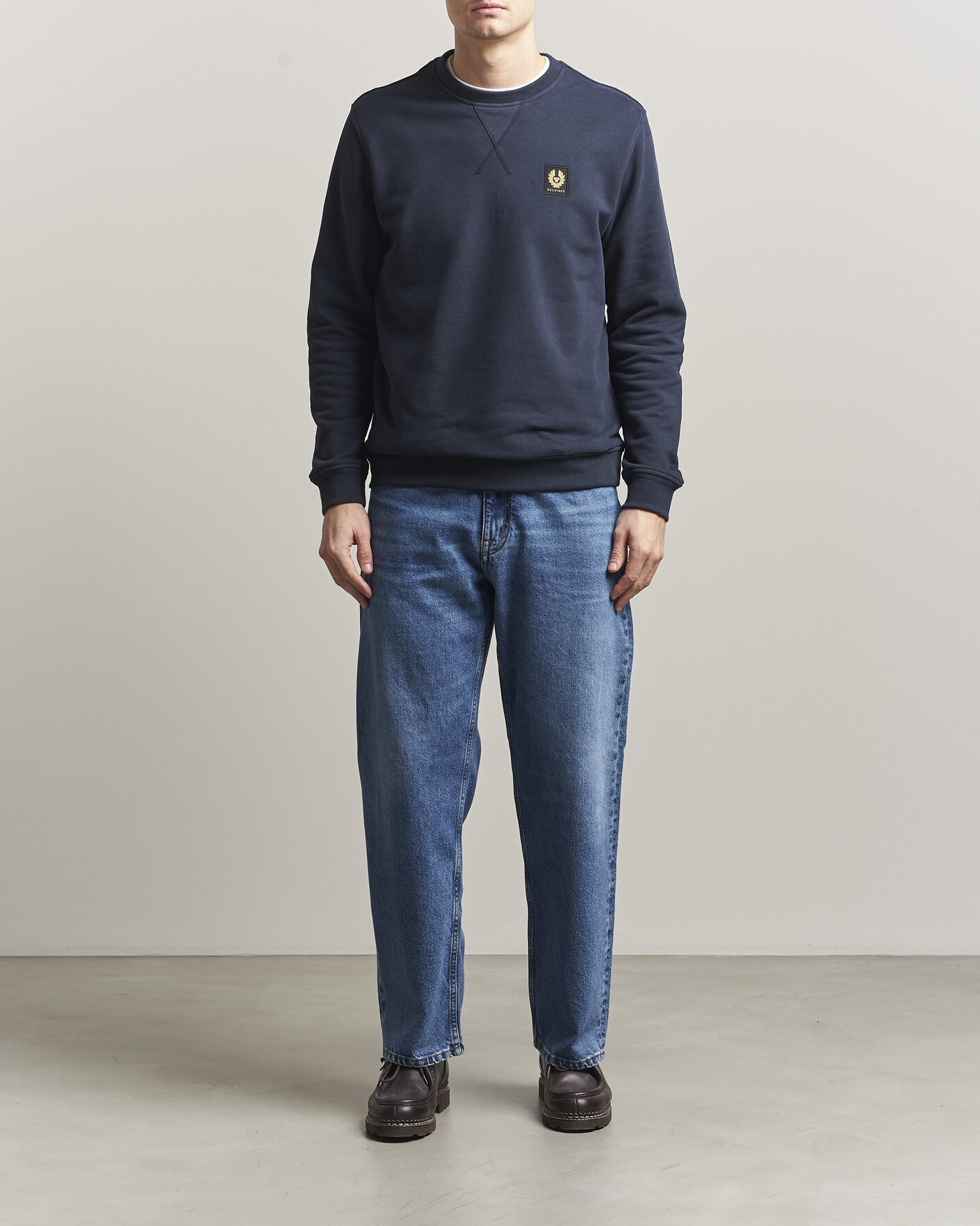 Men | Sweaters & Knitwear | Belstaff | Signature Crew Neck Sweatshirt Dark Ink