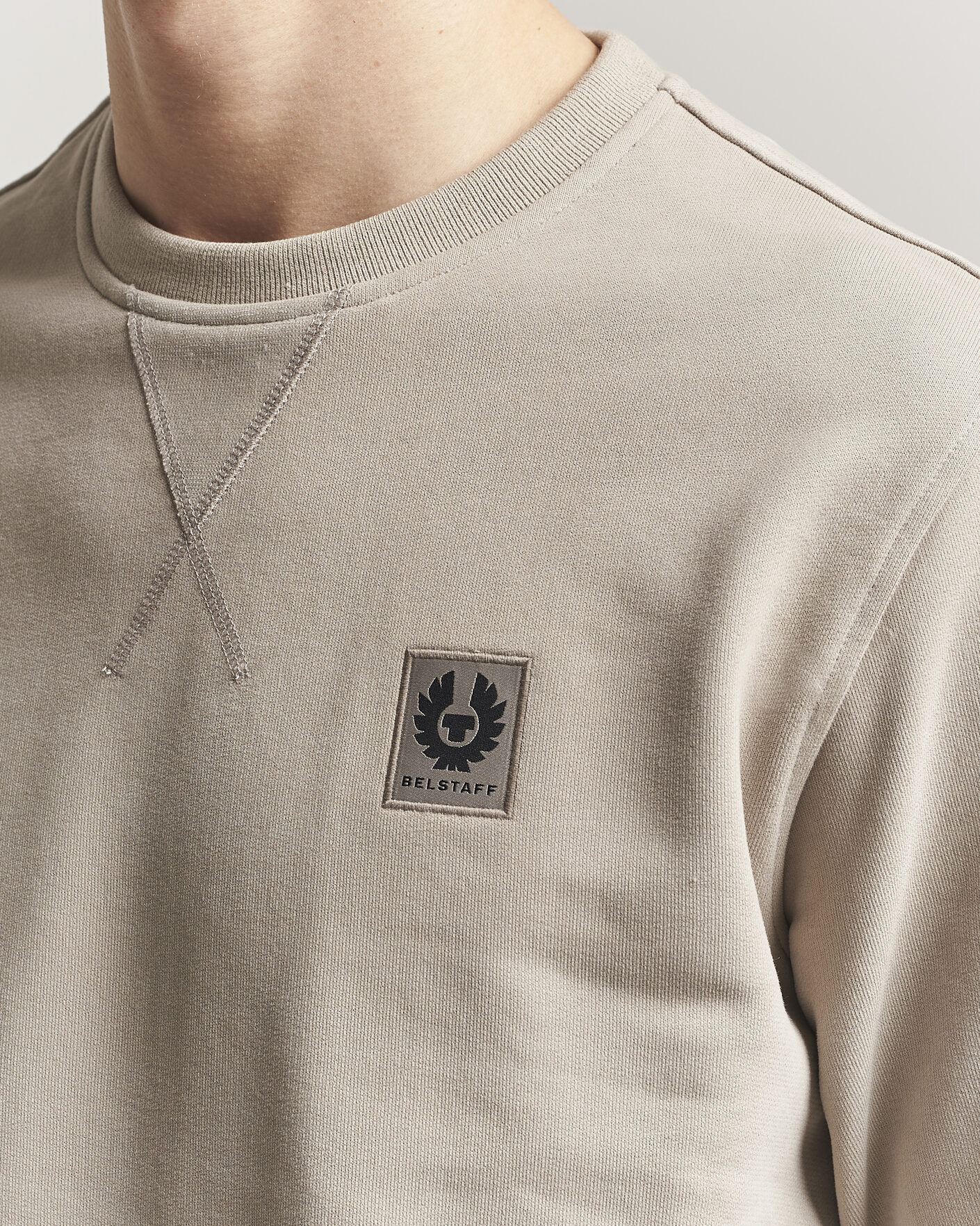 Men | Sweaters & Knitwear | Belstaff | Signature Crew Neck Sweatshirt Dark Sand