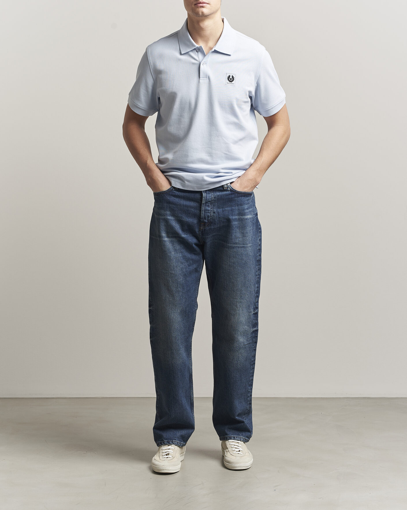 Men | Polo Shirts | Belstaff | Signature Polo Sky Blue