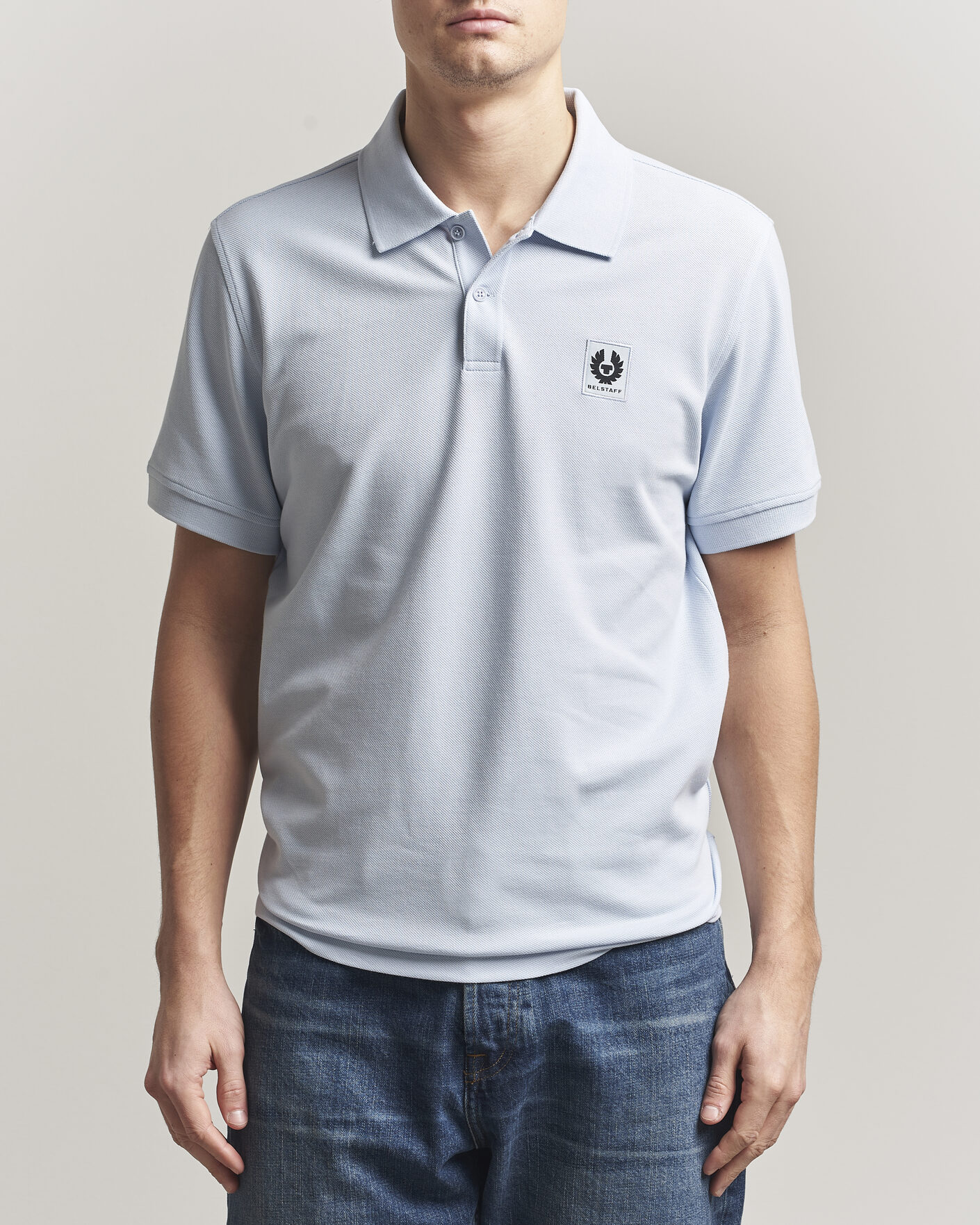 Men | Polo Shirts | Belstaff | Signature Polo Sky Blue