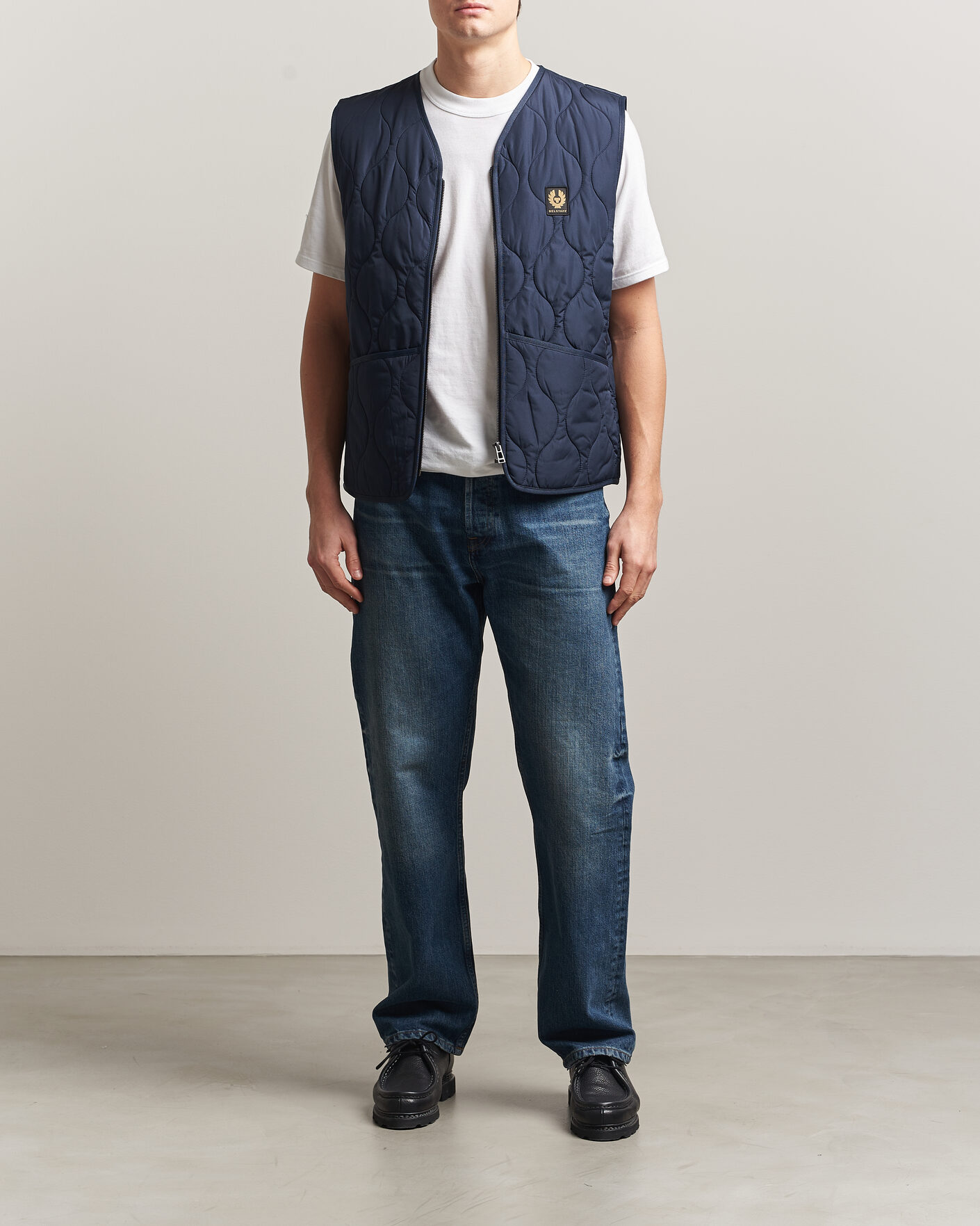 Men | Gilets | Belstaff | Base Gilet Dark Ink