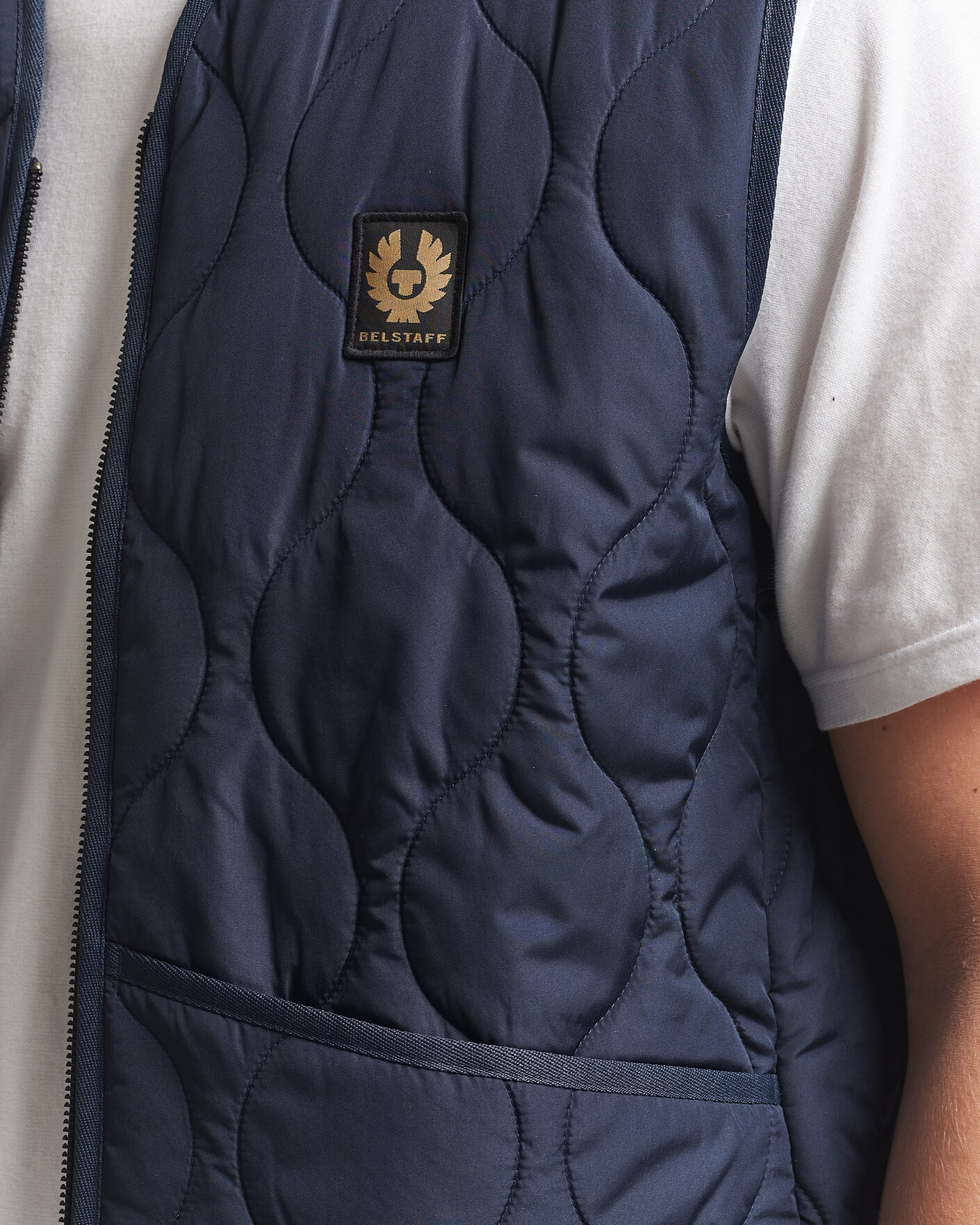 Men | Gilets | Belstaff | Base Gilet Dark Ink