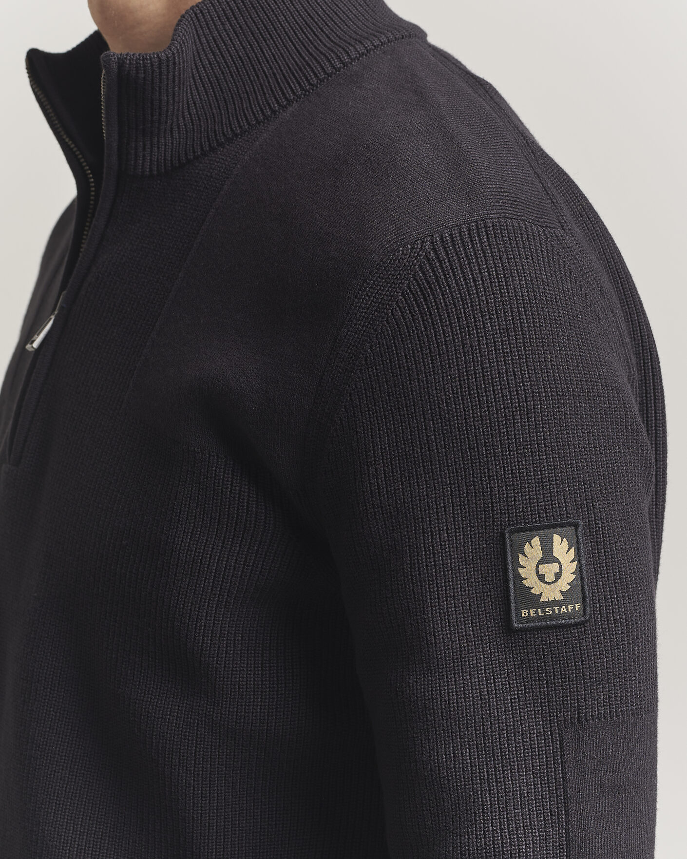Men | Sweaters & Knitwear | Belstaff | Commander Half Zip Black