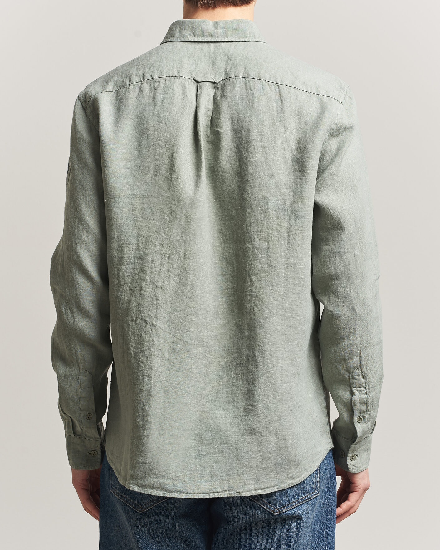 Men | Shirts | Belstaff | Scale Linen Shirt Lichen