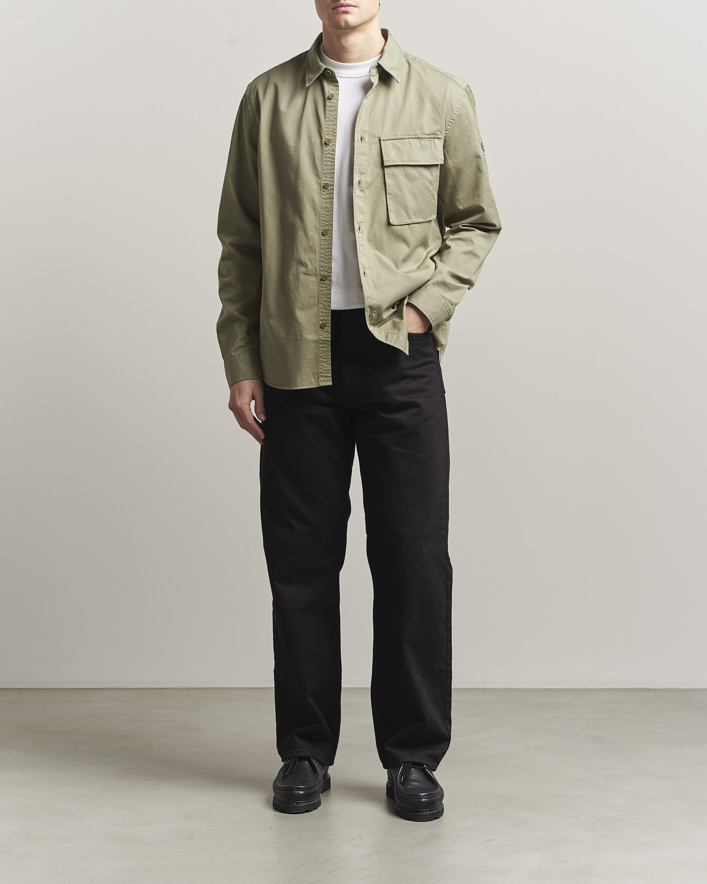 Men | Shirts | Belstaff | Scale Pocket Shirt Fatigue Green
