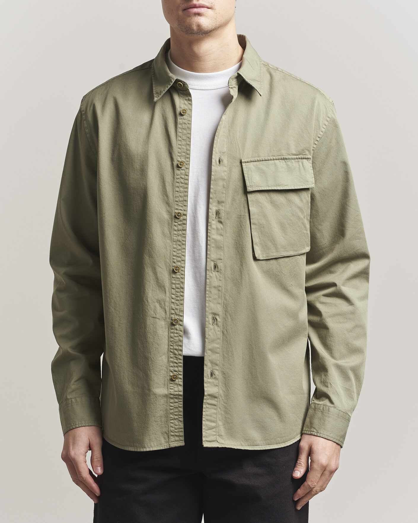 Men | Shirts | Belstaff | Scale Pocket Shirt Fatigue Green