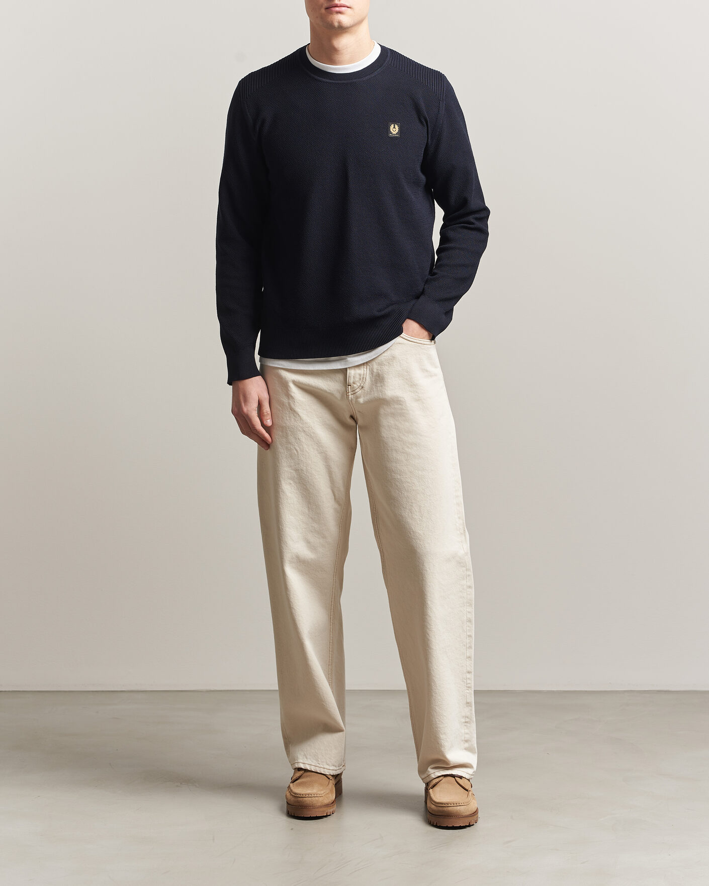 Men | Sweaters & Knitwear | Belstaff | Coast Knitted Crew Neck Dark Ink