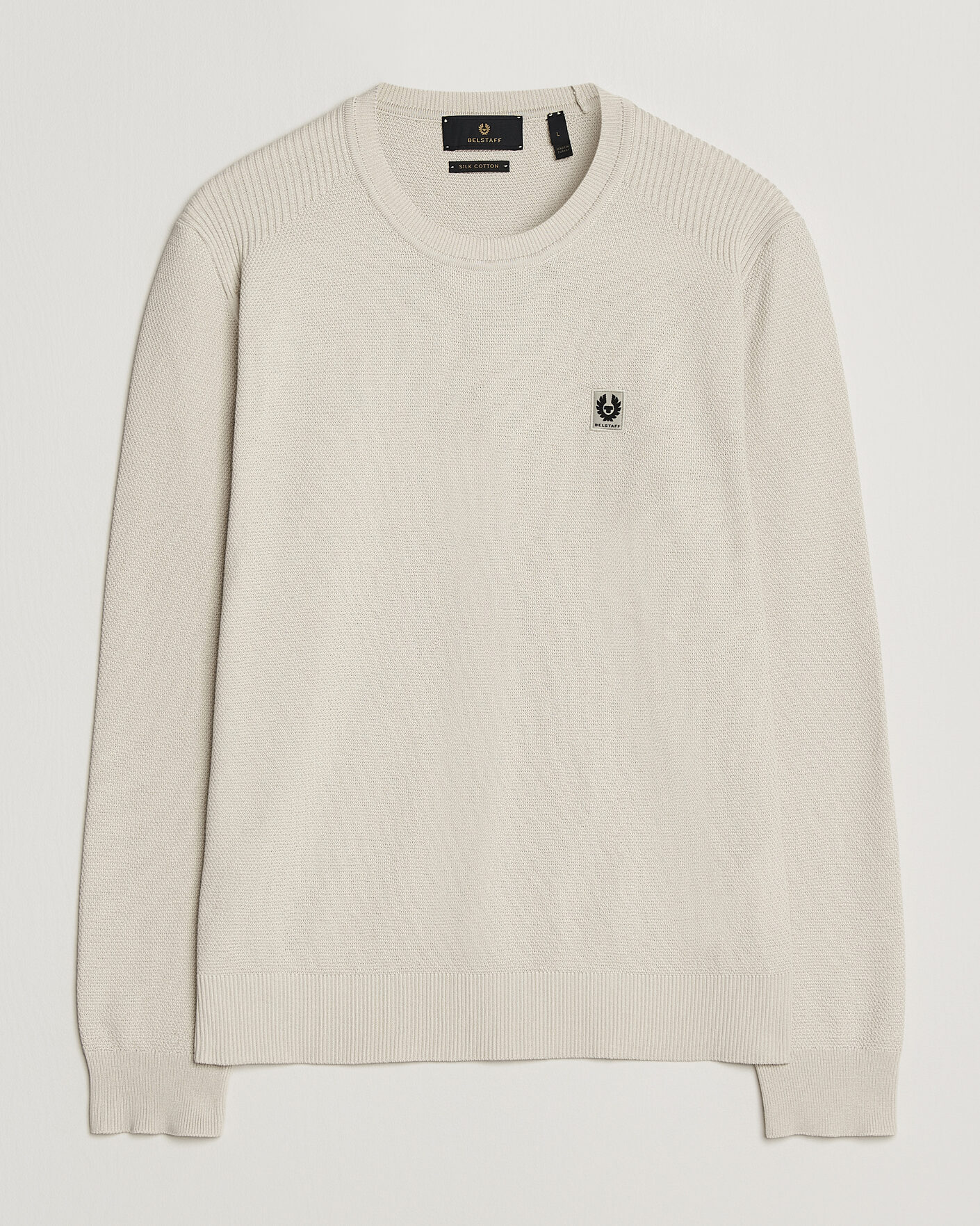 Men | Sweaters & Knitwear | Belstaff | Coast Knitted Crew Neck Silver Birch