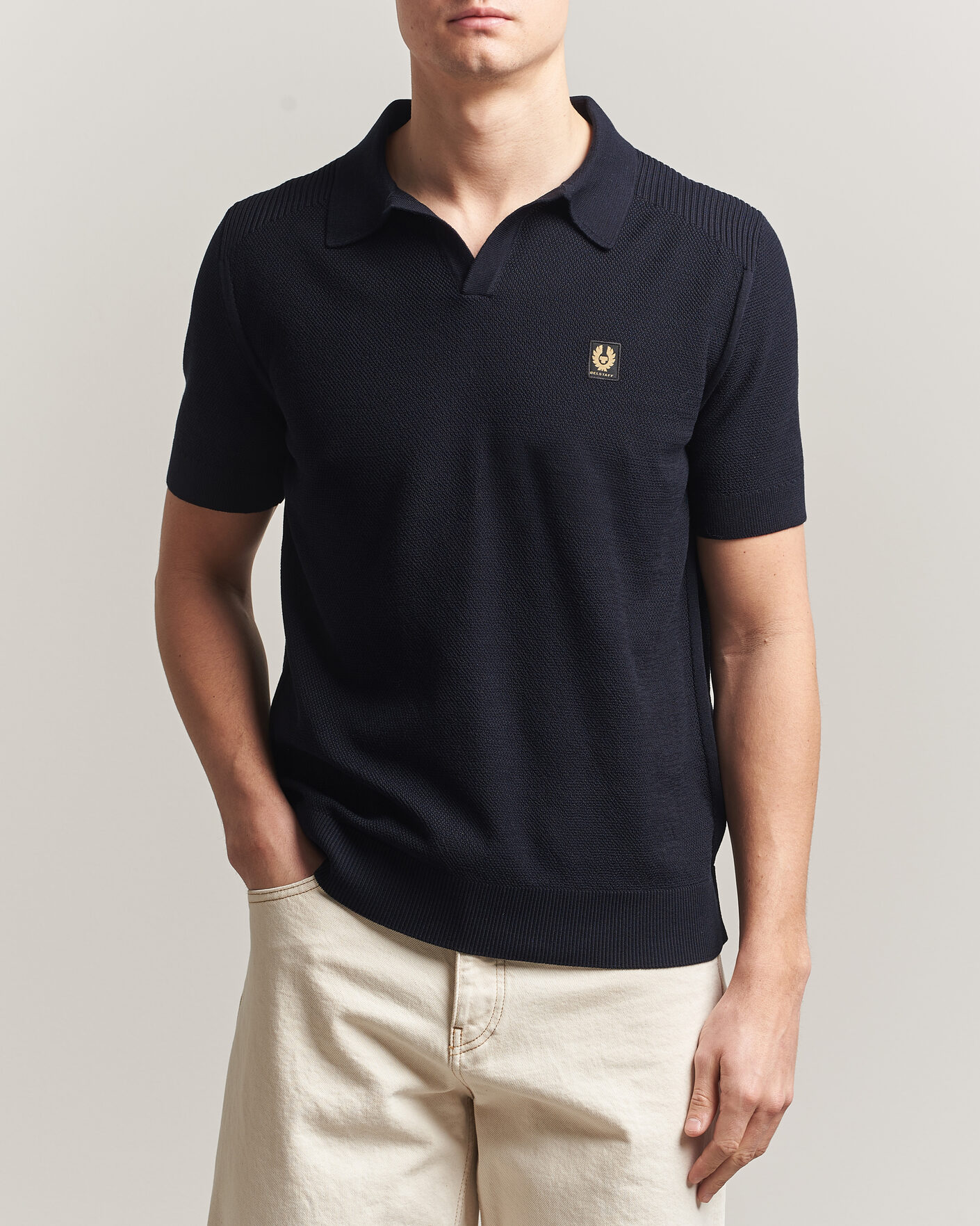 Men | Polo Shirts | Belstaff | Coast Knitted Polo Dark Ink