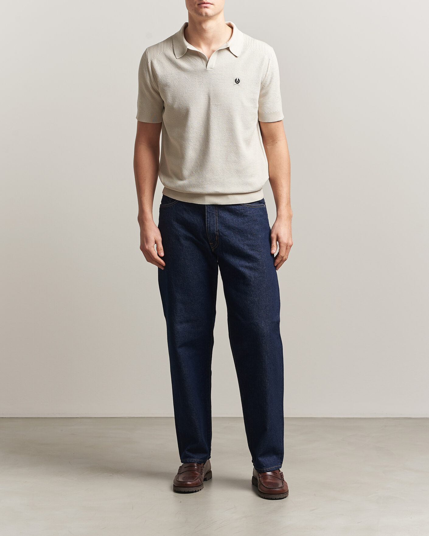 Men | Polo Shirts | Belstaff | Coast Knitted Polo Silver Birch