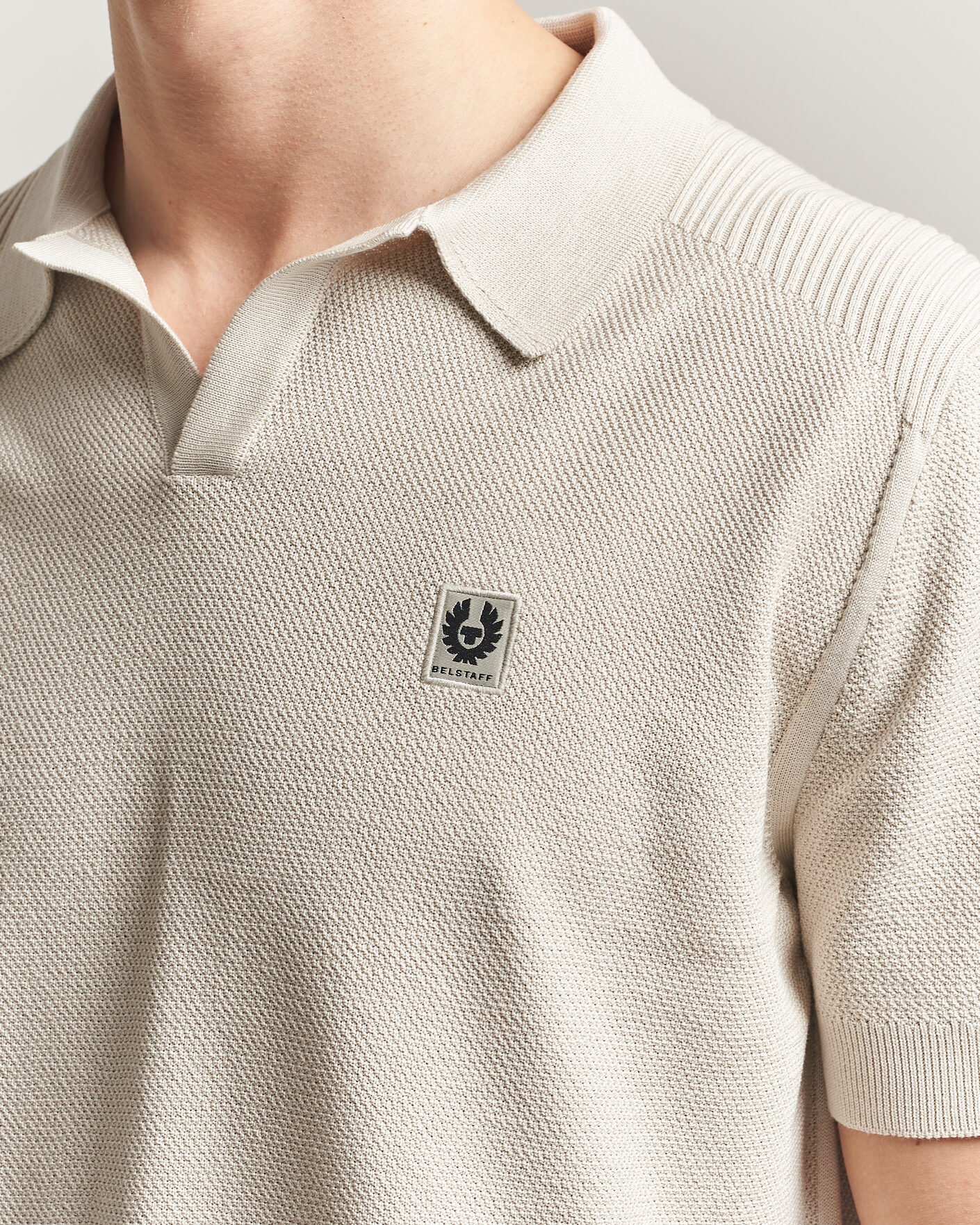 Men | Polo Shirts | Belstaff | Coast Knitted Polo Silver Birch