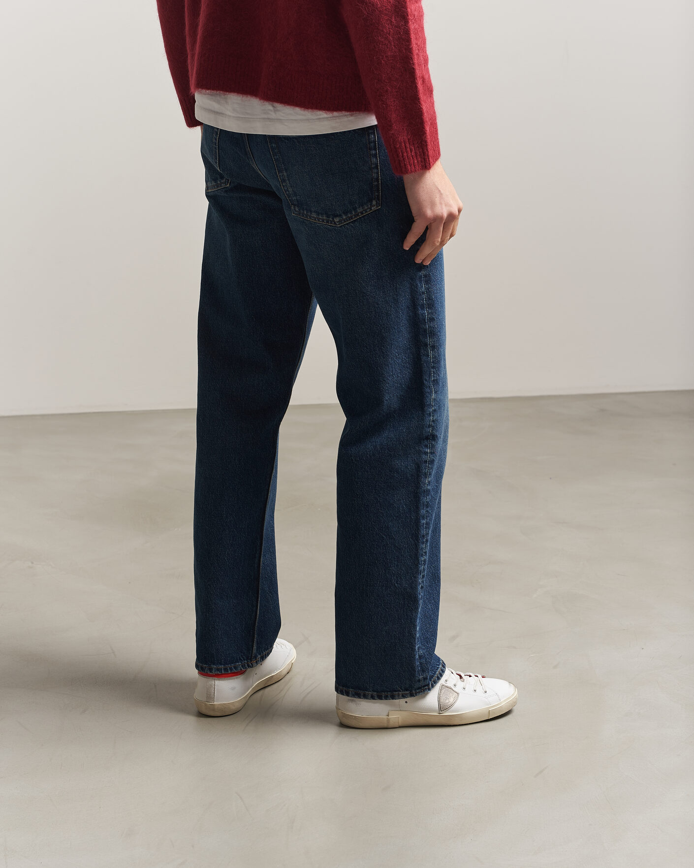 Men | Sneakers | Philippe Model | PRSX Low Top Canvas Mix Sneaker White/Red