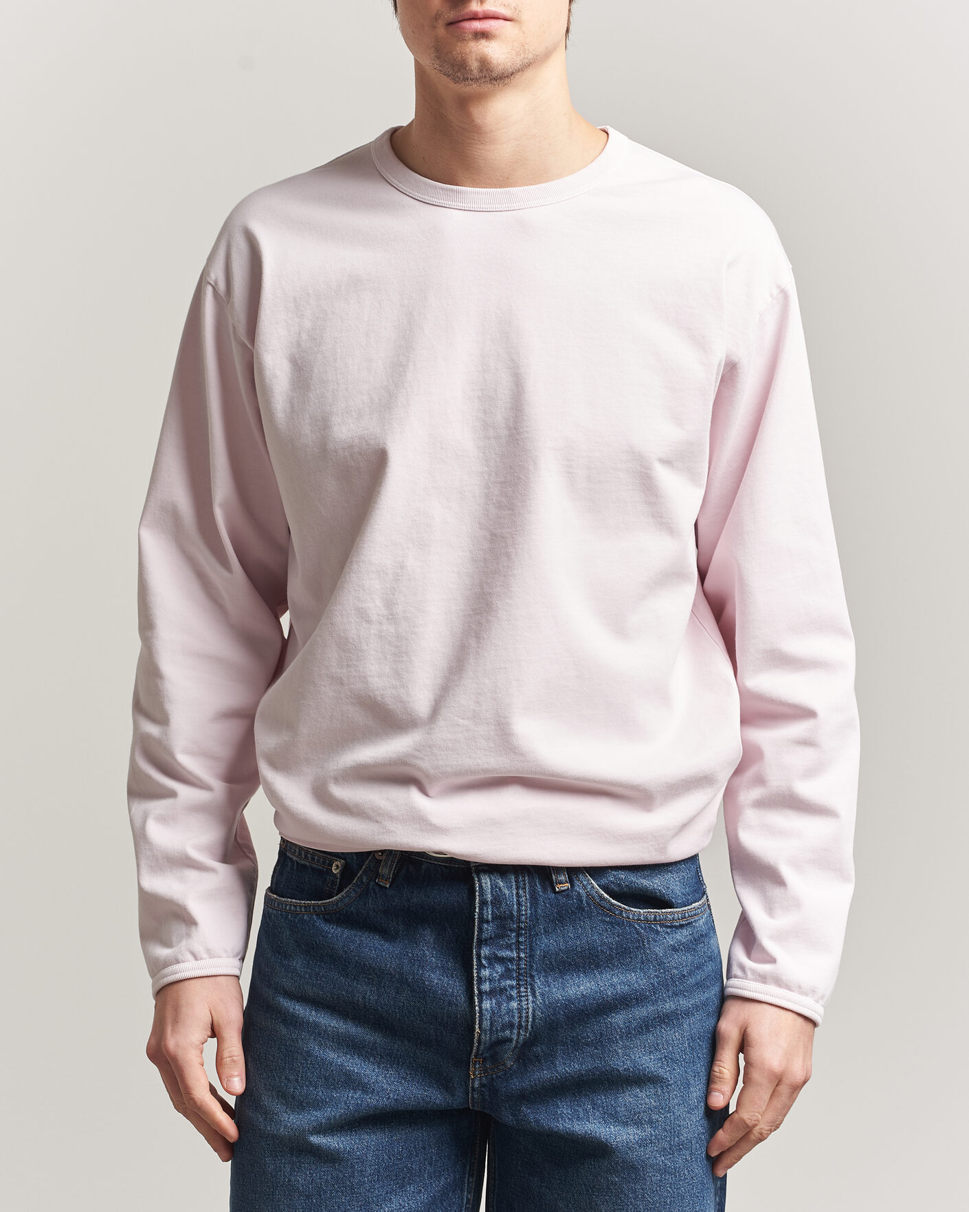 Men | T-Shirts | Sunflower | Heavy Jersey Long Sleeve T-Shirt Pink
