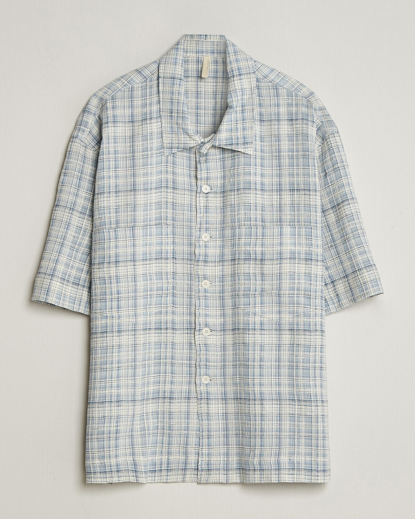 Men | Shirts | Sunflower | Adam Short Sleeve Shirt Light Blue Check