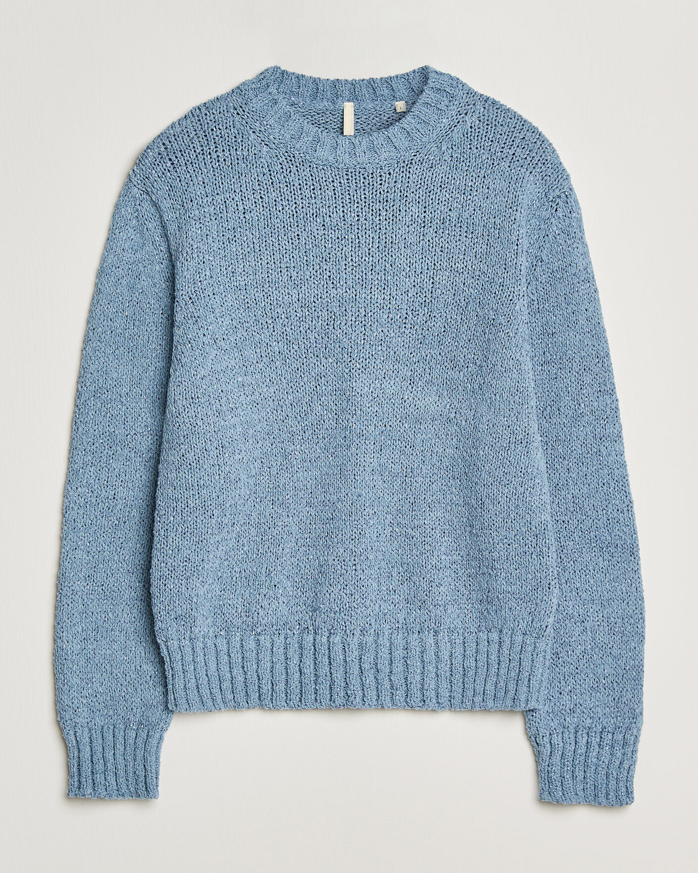 Men | Sweaters & Knitwear | Sunflower | Frederik Cotton Blend Sweater Light Blue