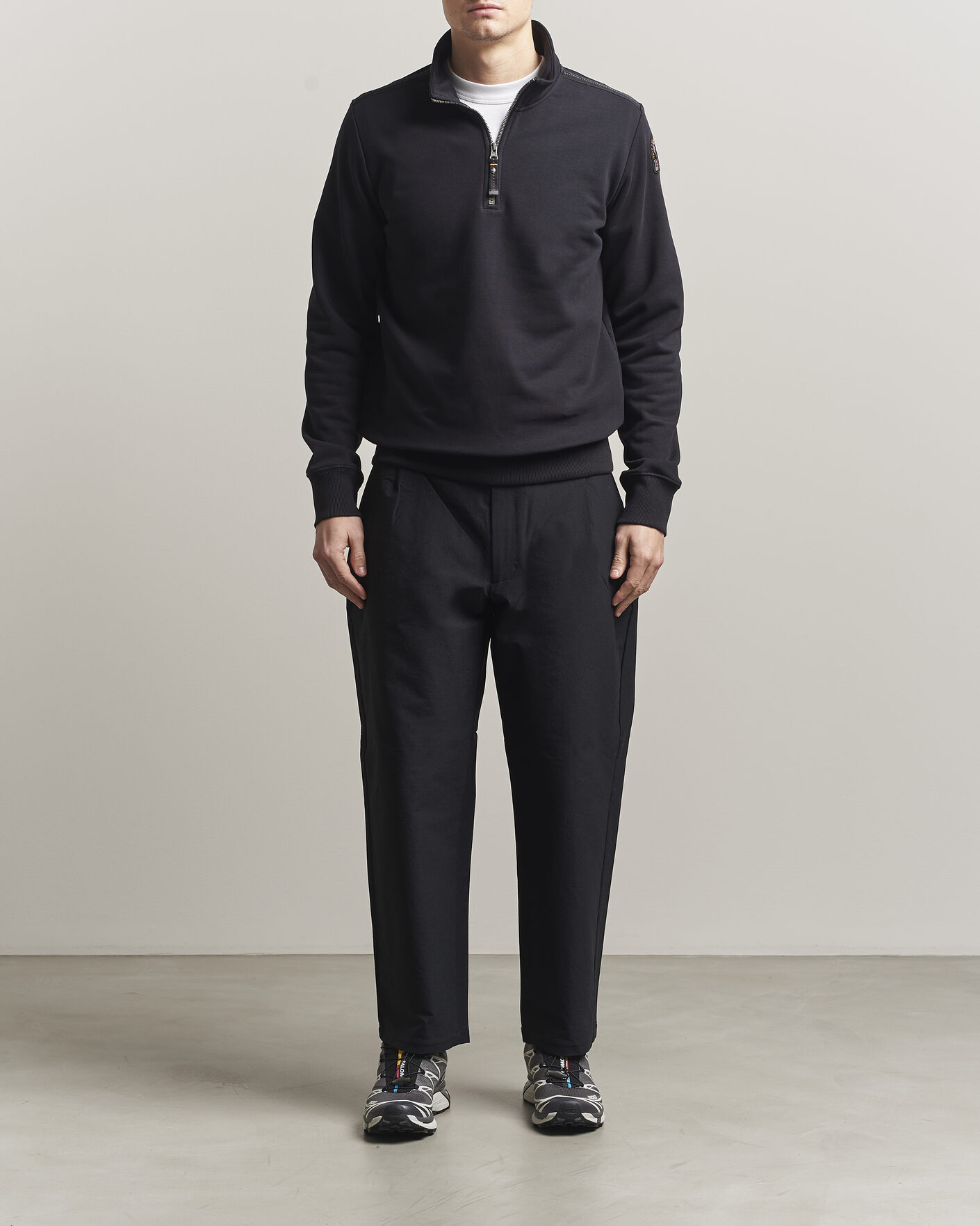 Men | Sweaters & Knitwear | Parajumpers | Broad Peak Super Easy Half Zip Black