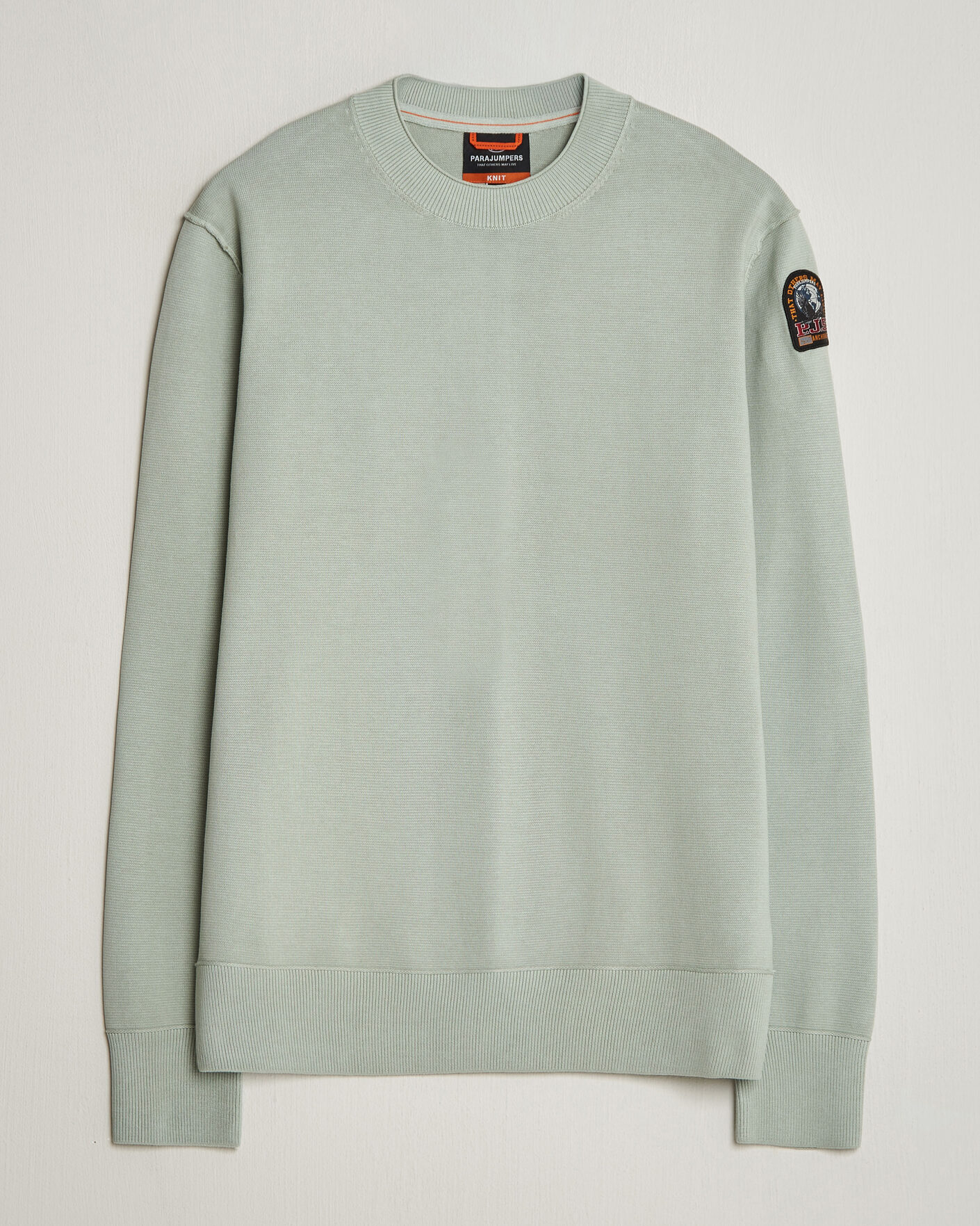 Men | Sweaters & Knitwear | Parajumpers | Basic Braw Knitted Sweater Fresh Grey