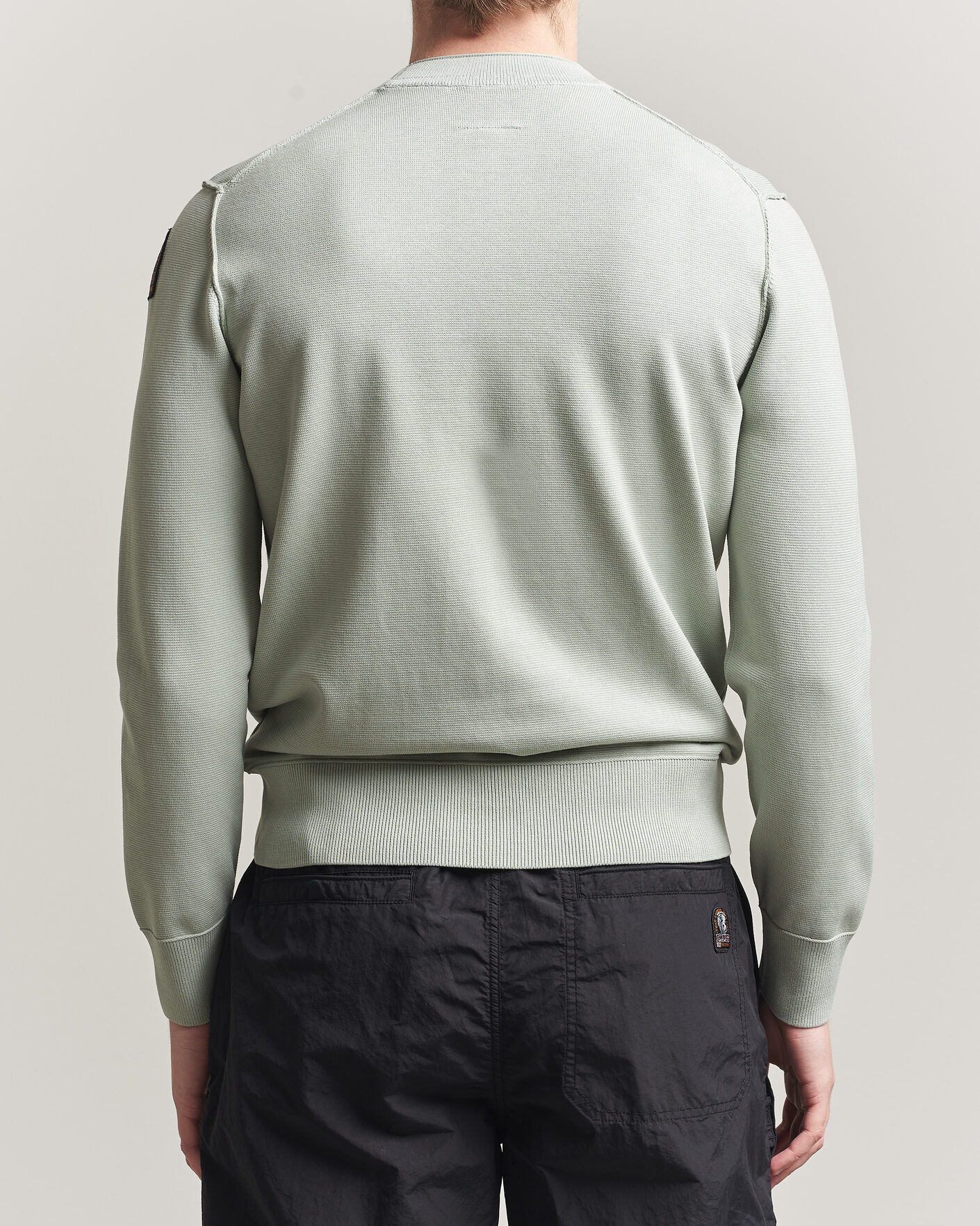 Men | Sweaters & Knitwear | Parajumpers | Basic Braw Knitted Sweater Fresh Grey