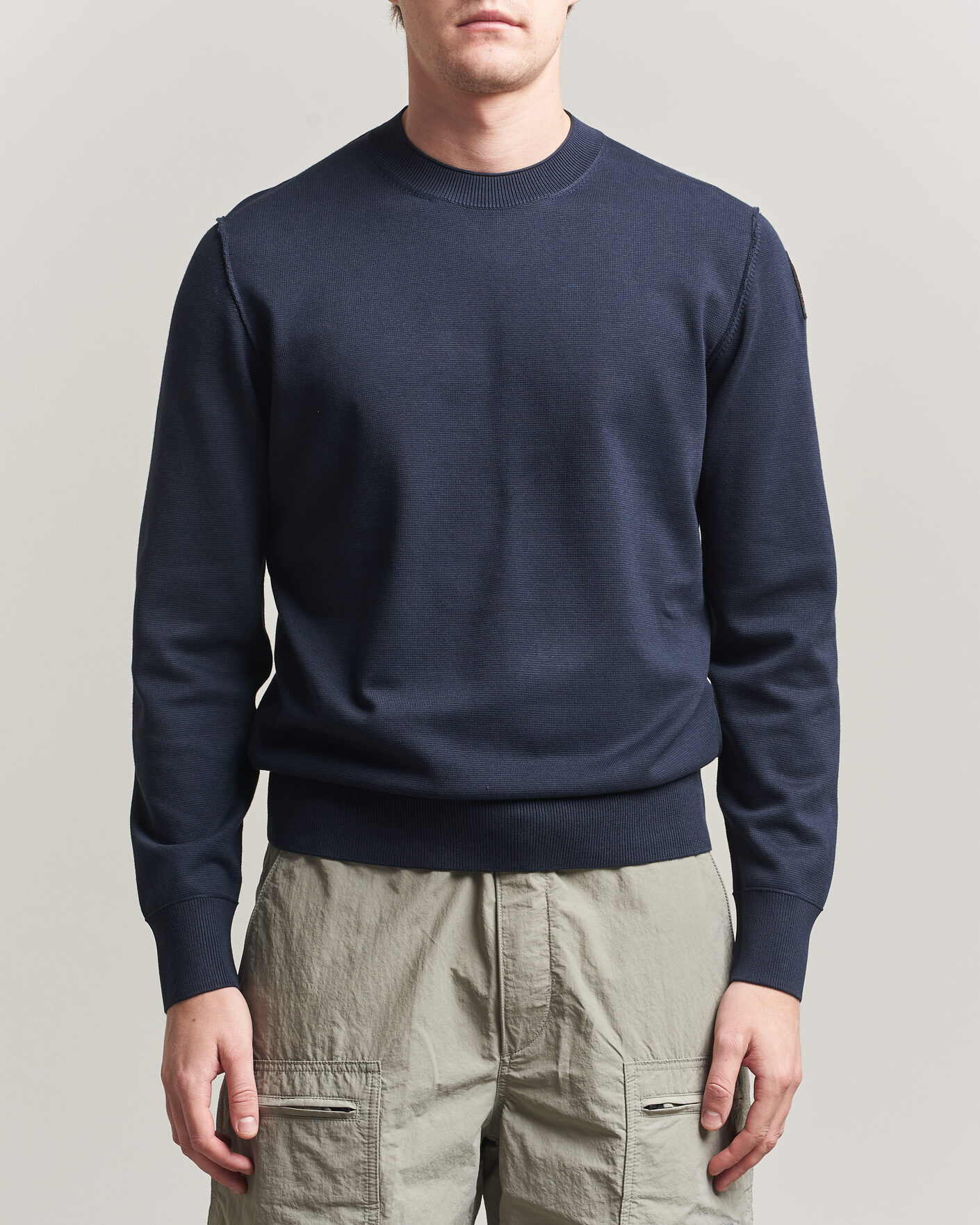 Men | Sweaters & Knitwear | Parajumpers | Basic Braw Knitted Sweater Navy