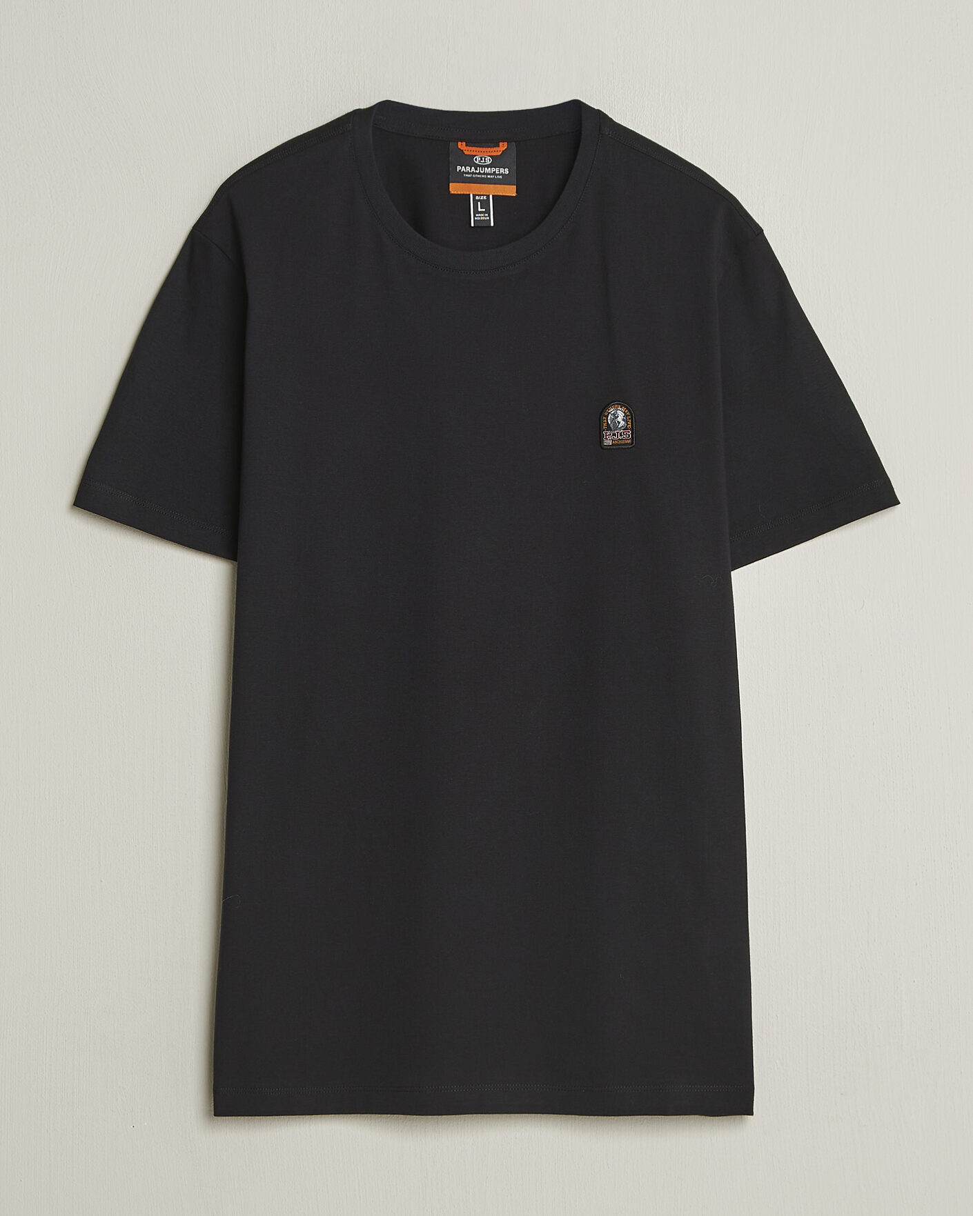 Men | T-Shirts | Parajumpers | Patch Crew Neck T-Shirt Black