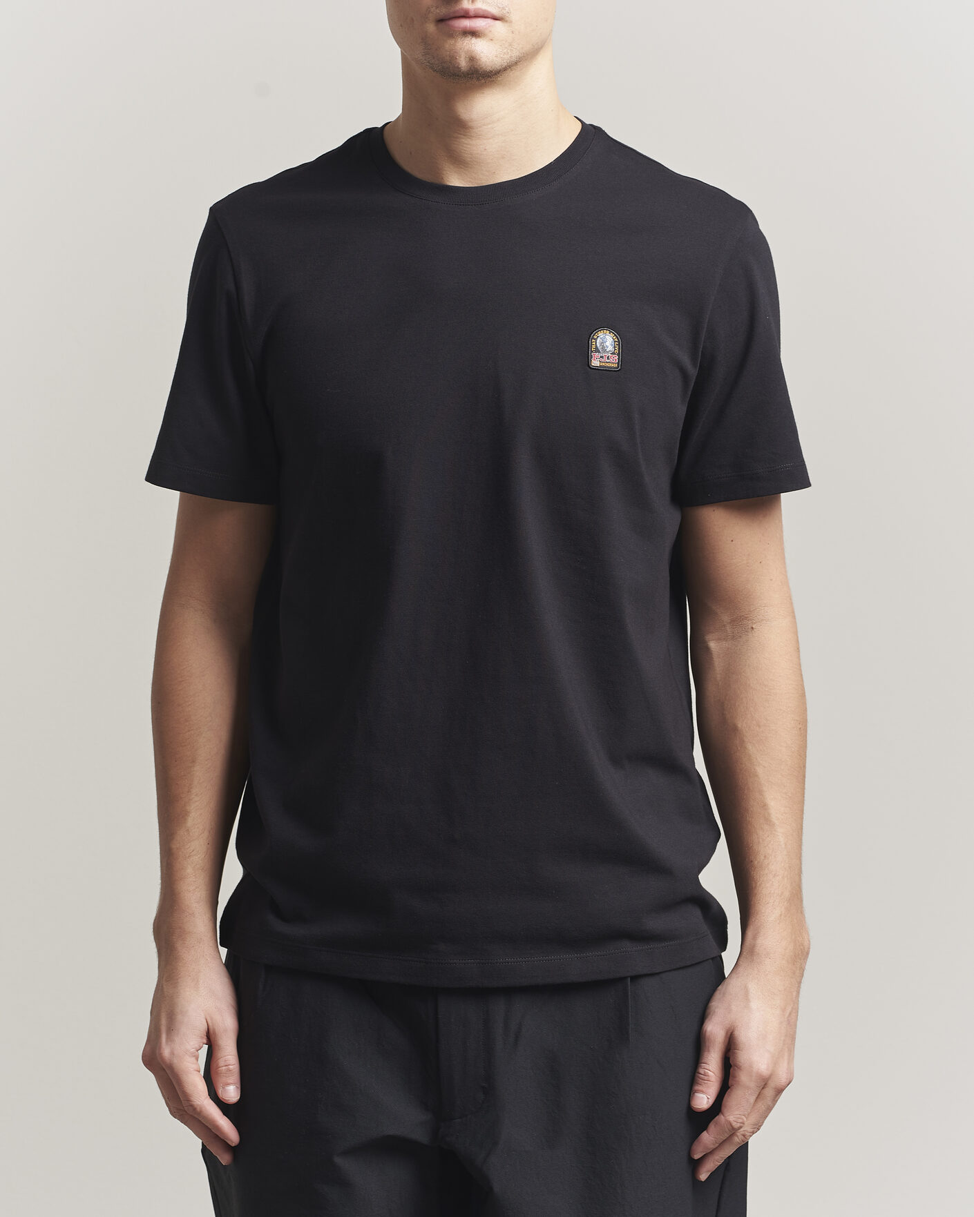 Men | T-Shirts | Parajumpers | Patch Crew Neck T-Shirt Black