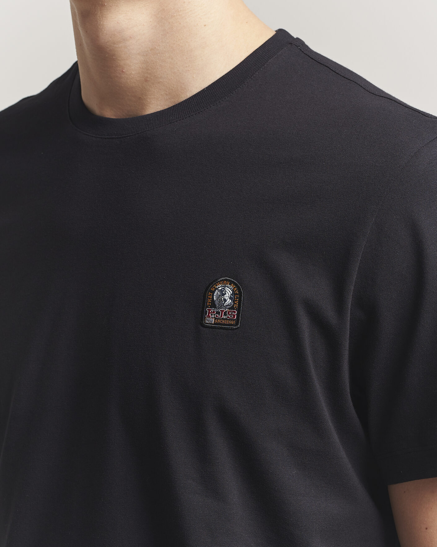 Men | T-Shirts | Parajumpers | Patch Crew Neck T-Shirt Black